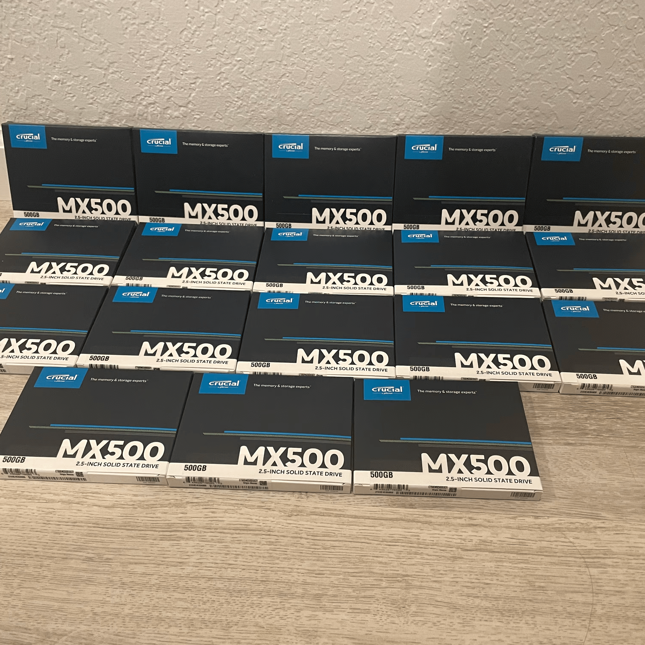 Crucial MX500 500 GB 2.5" SSD, 2qty