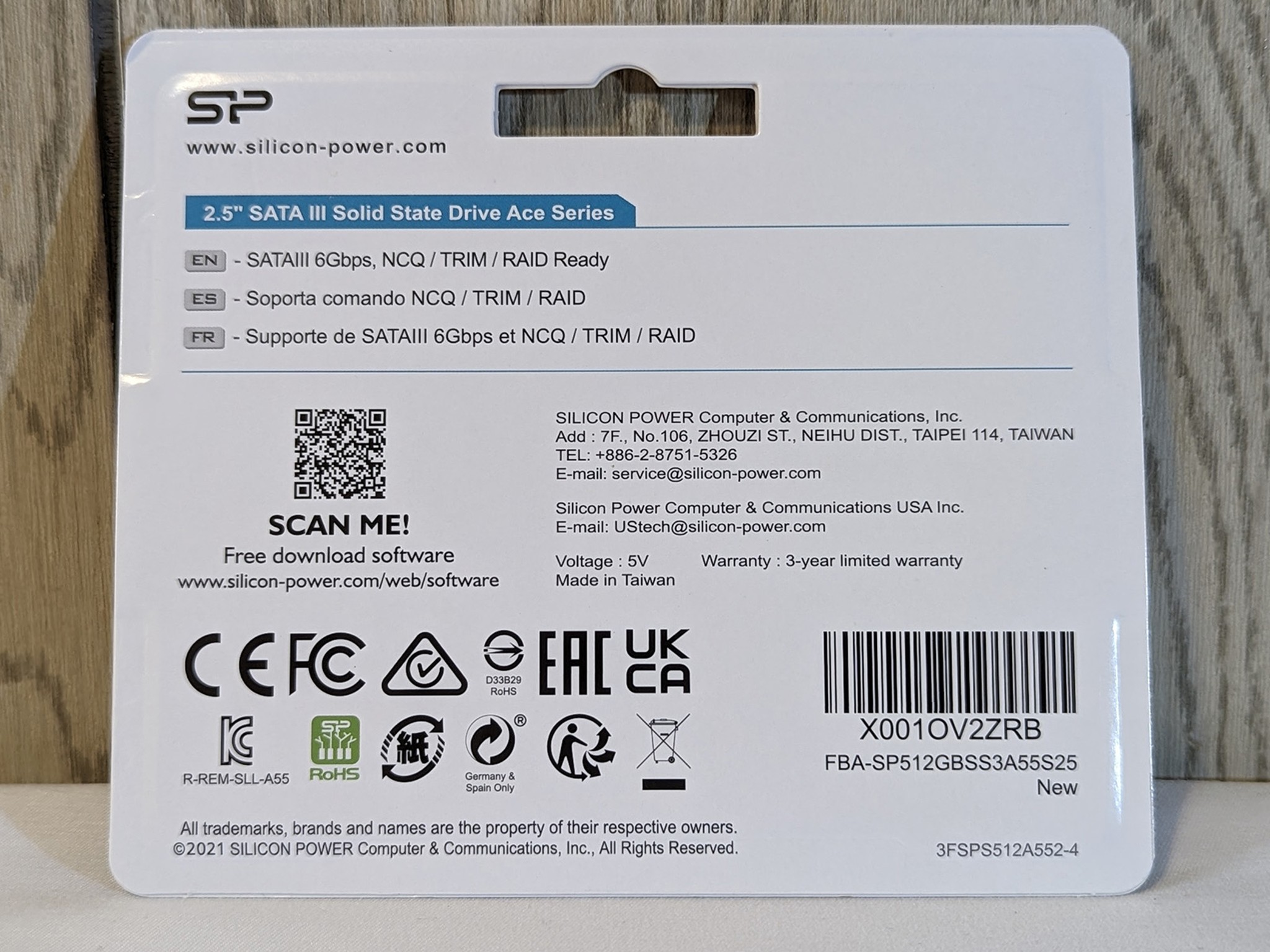 NIB Silicon Power A55 512GB 2.5" SATA SSD