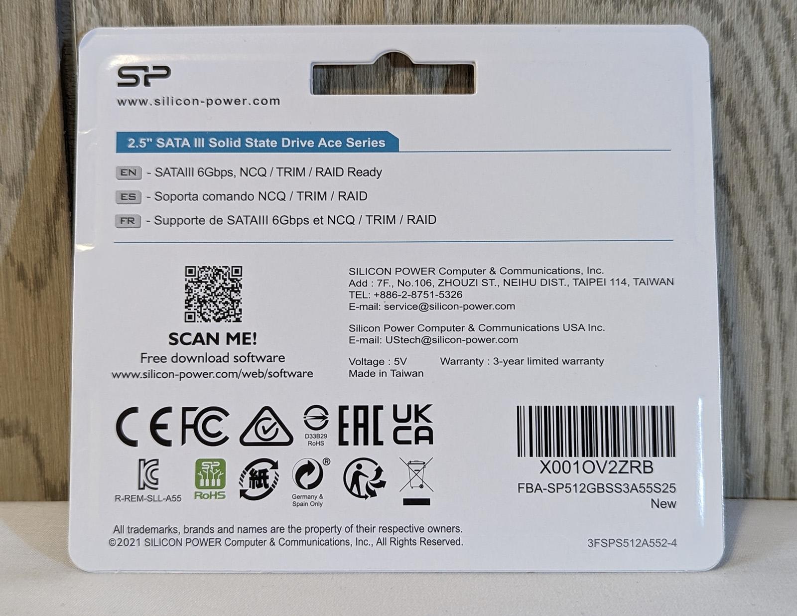 NIB Silicon Power A55 512GB 2.5" SATA SSD