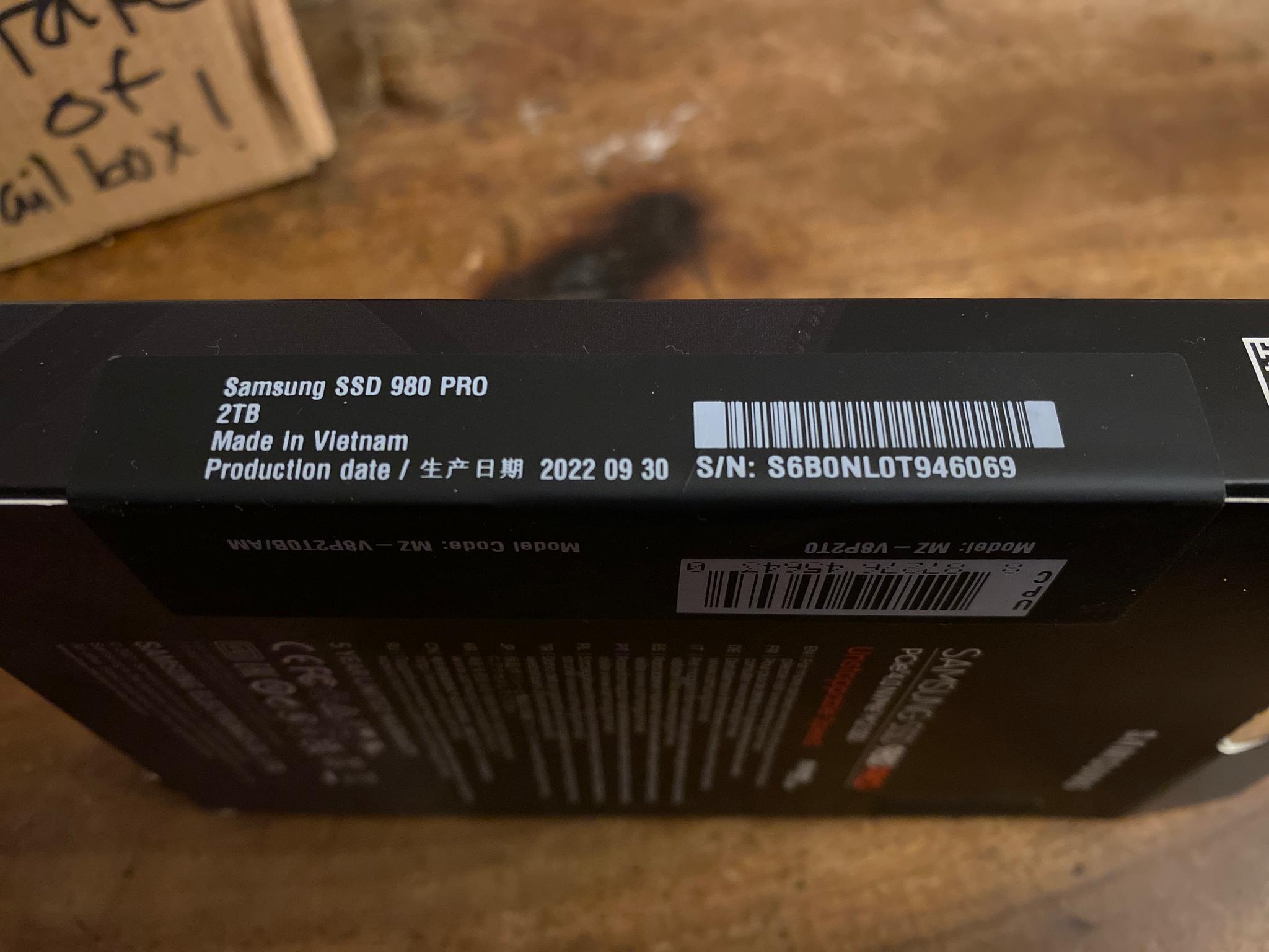 Brand-New Samsung 980 PRO 2TB PCIe 4.0 NVMe M.2 SSD