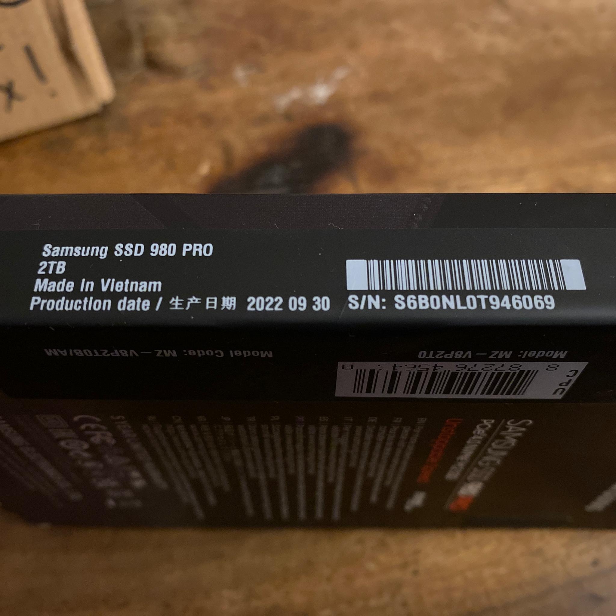 Brand-New Samsung 980 PRO 2TB PCIe 4.0 NVMe M.2 SSD