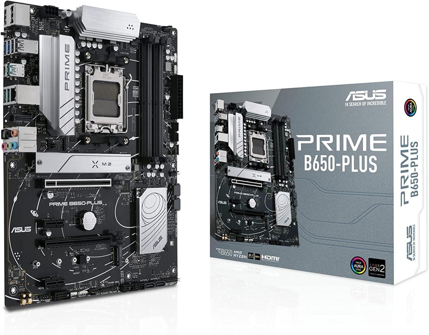 ASUS Prime B650-PLUS AMD B650(Ryzen 7000) ATX motherboard(DDR5,PCIe 5.0 M.2,2.5Gb Ethernet