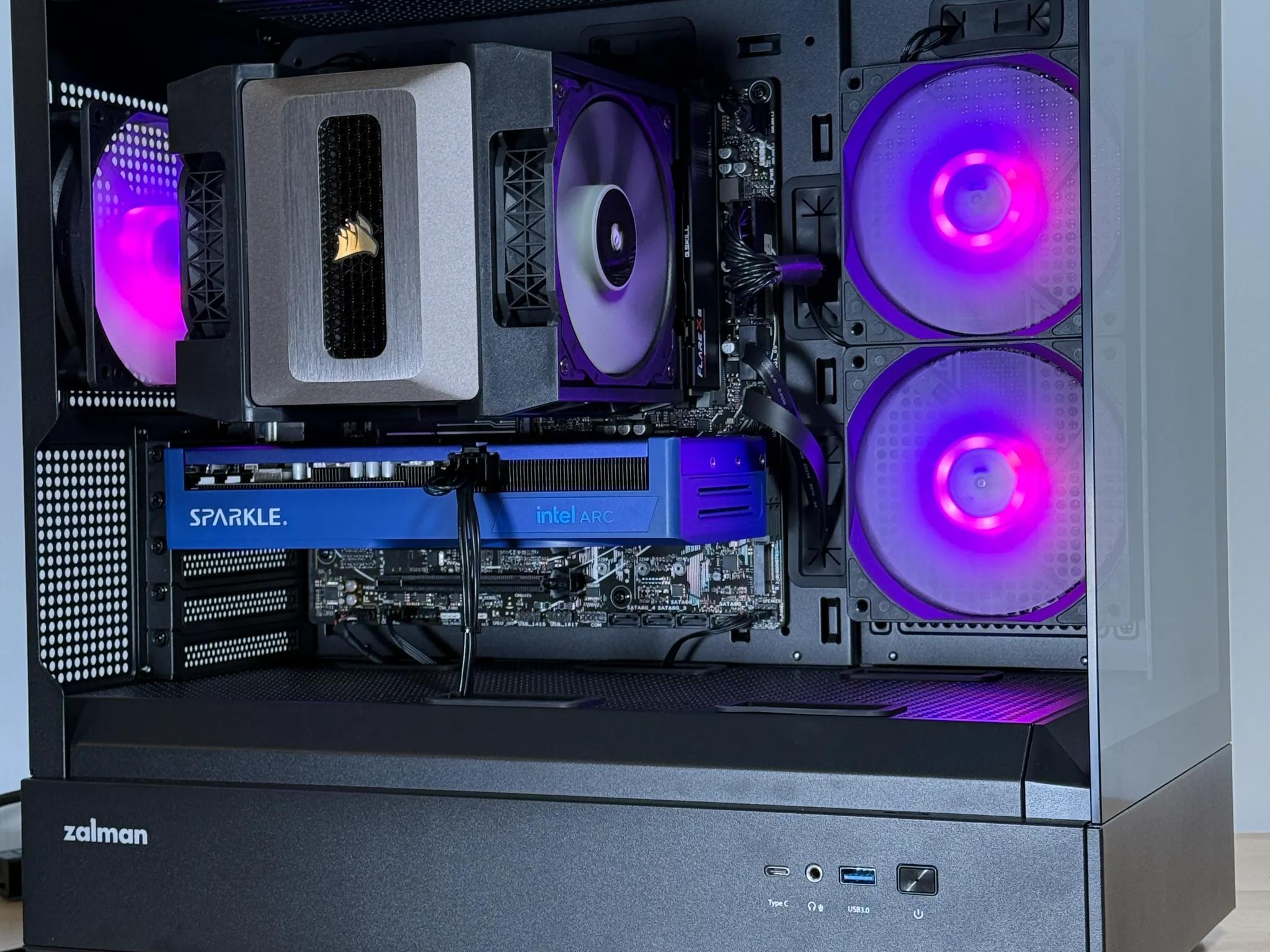 Intel Arc b570 Ryzen 7600 Gaming PC