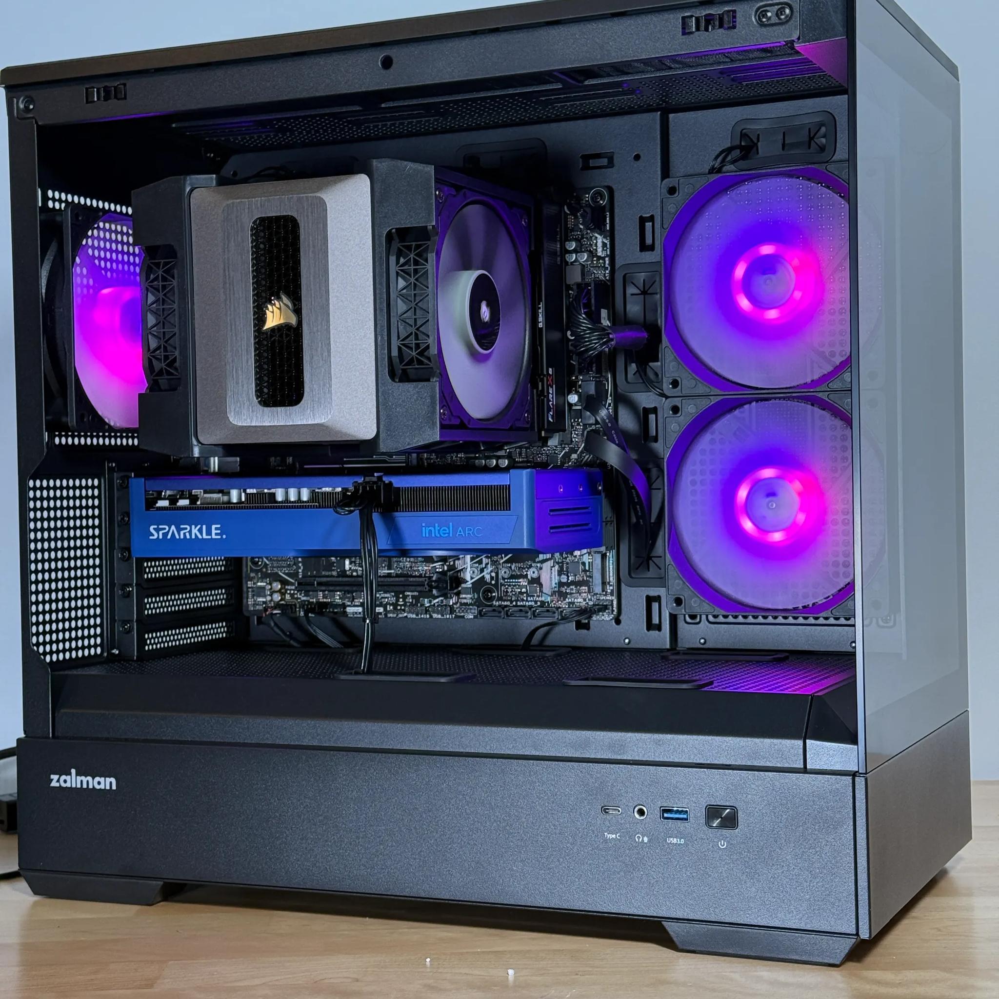 Intel Arc b570 Ryzen 7600 Gaming PC