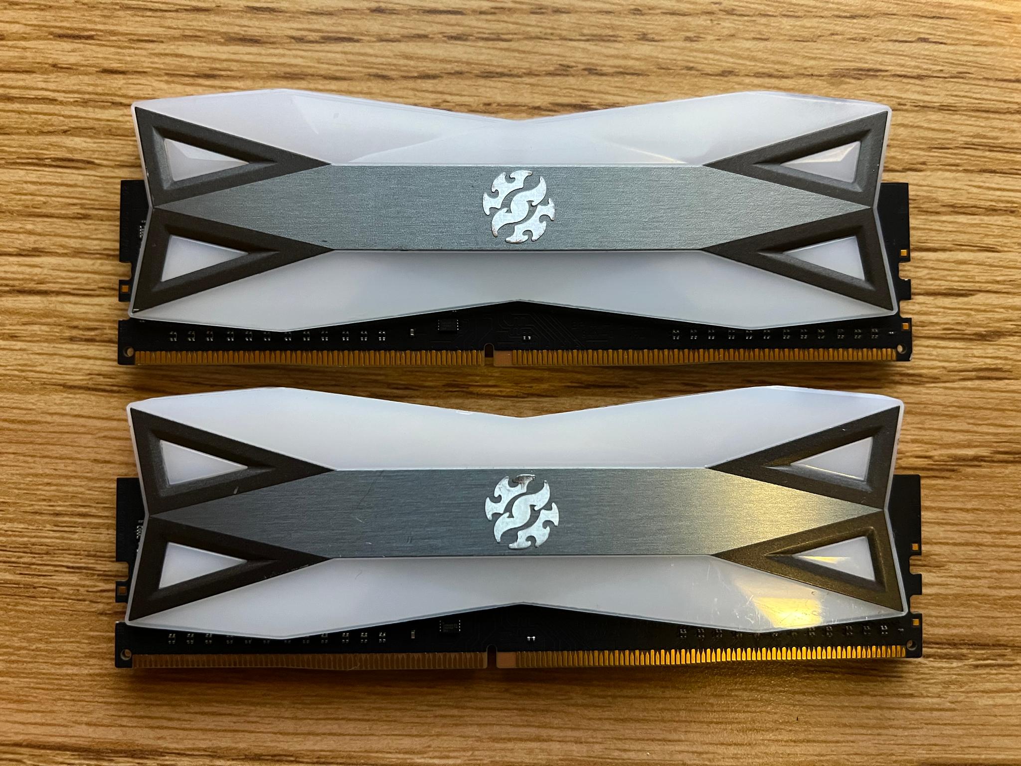 16GB (2x8GB) DDR4-3600MHz CL18 ADATA RGB White RAM Memory
