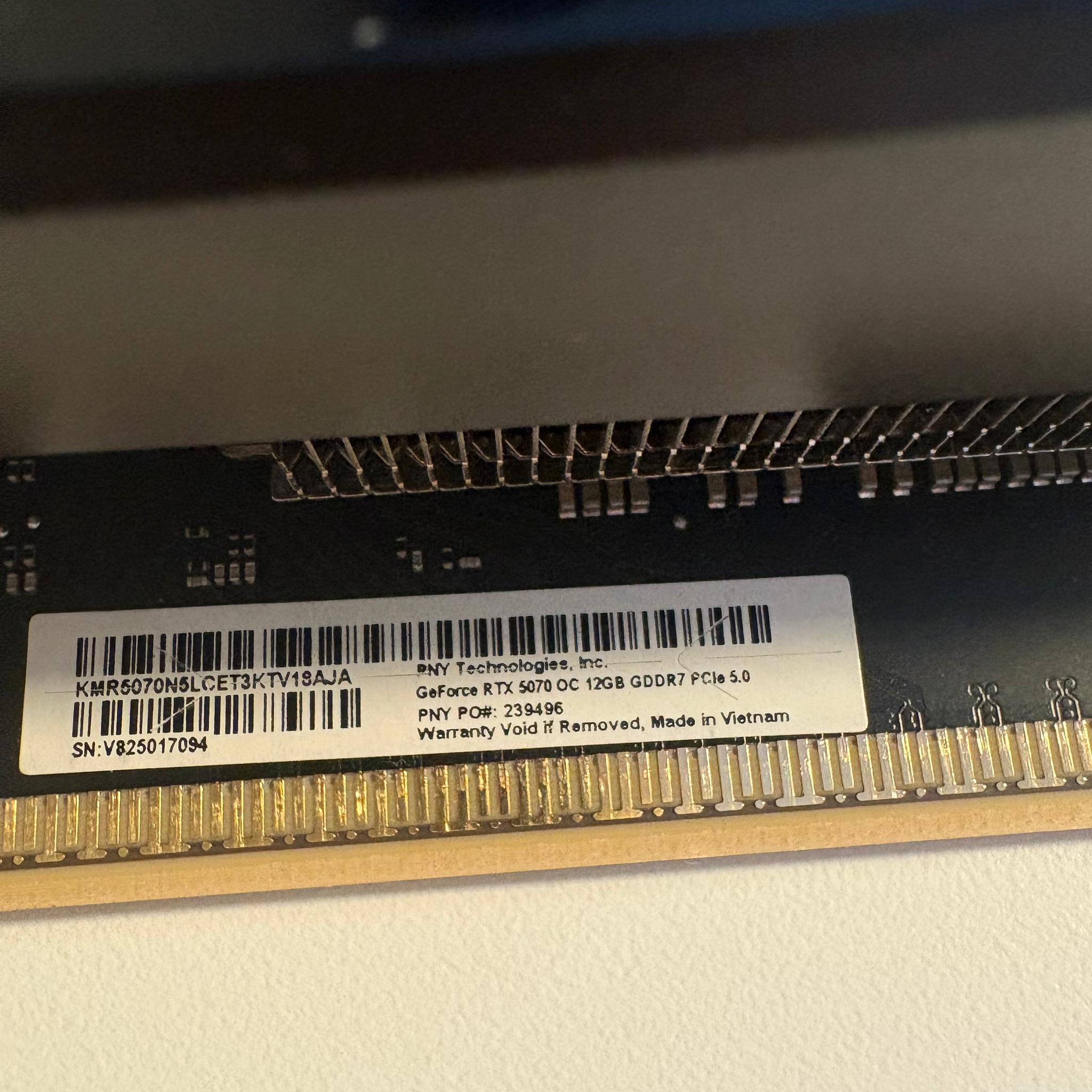 PNY GeForce RTX 5070 Overclocked Triple Fan