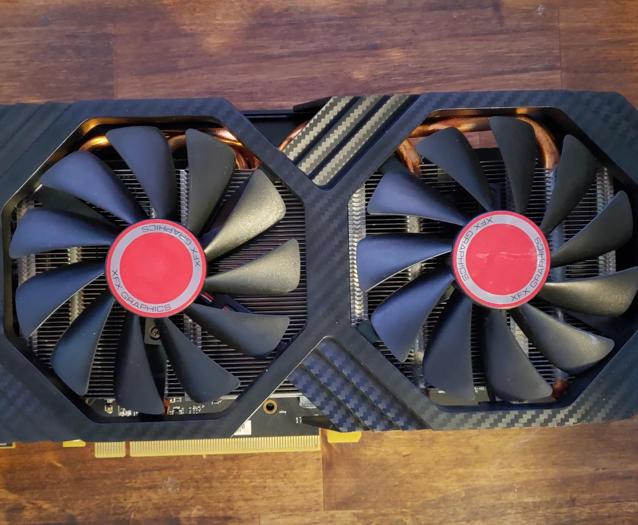 XFX RX 580 graphics card with 8gb memory