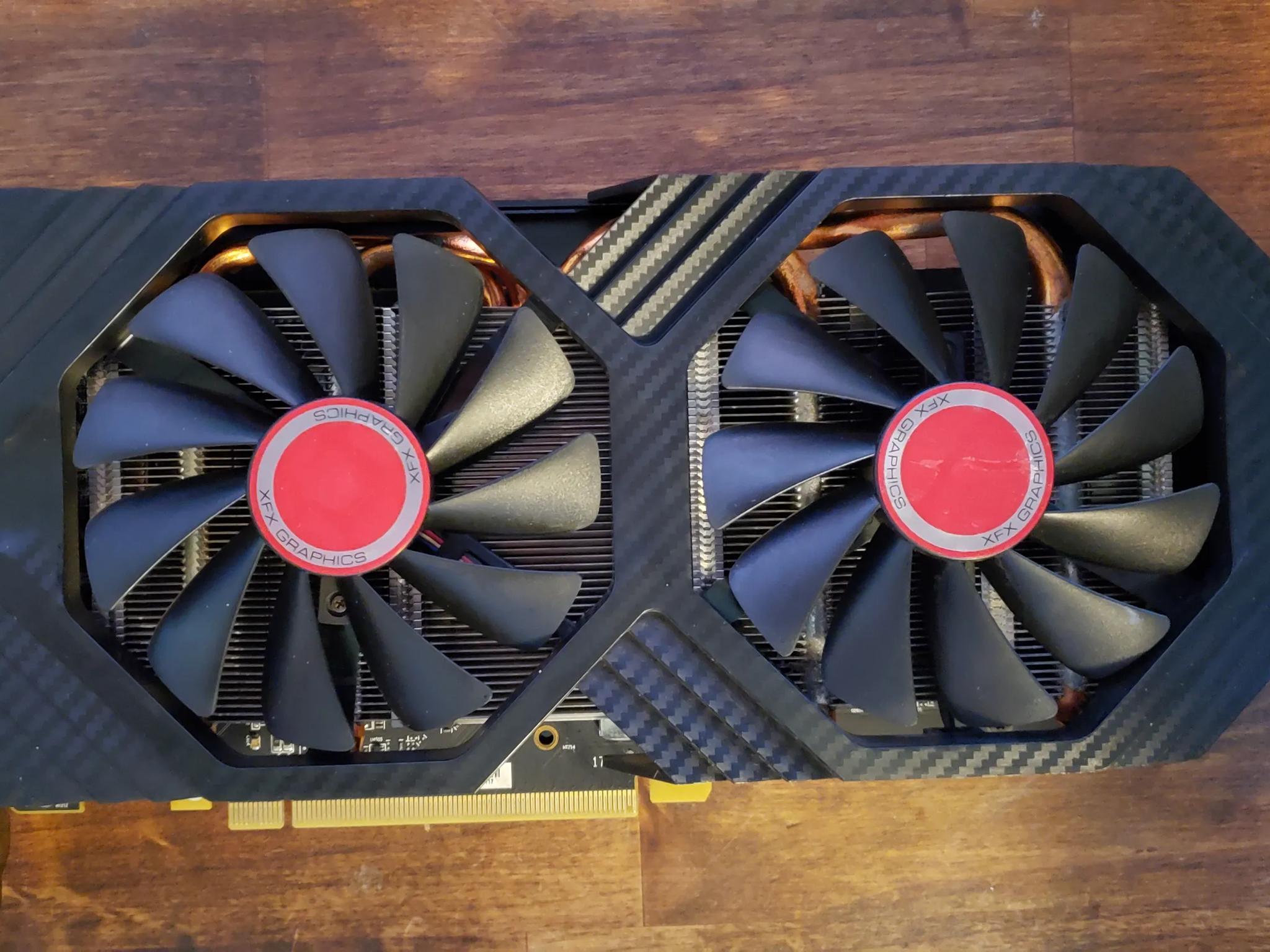 XFX RX 580 graphics card with 8gb memory