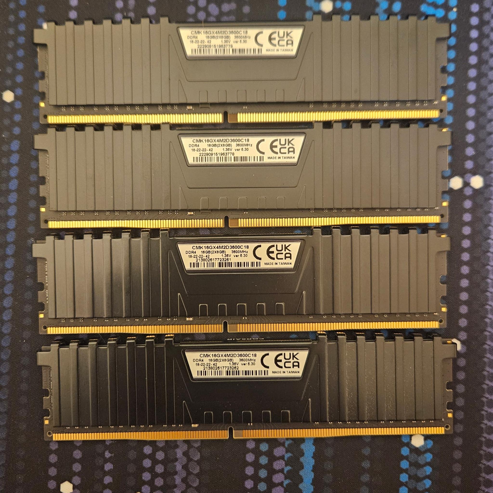 CORSAIR VENGEANCE DDR4 RAM 32GB (4x8GB) 3600MHz