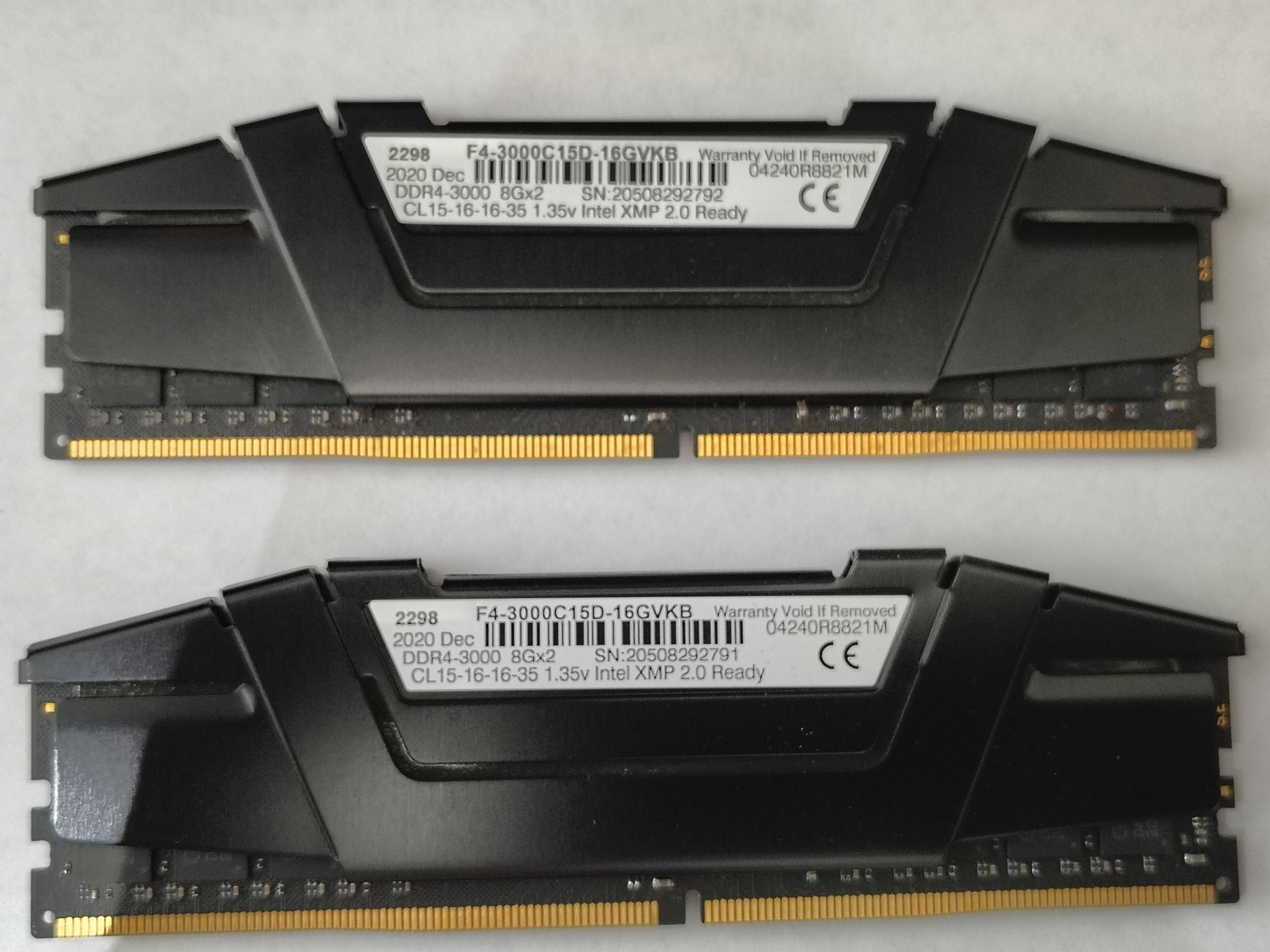 GSKILL RIPJAWS DDR4 3000 16gb (8GBX2) CL15-16-16-35 1.35v