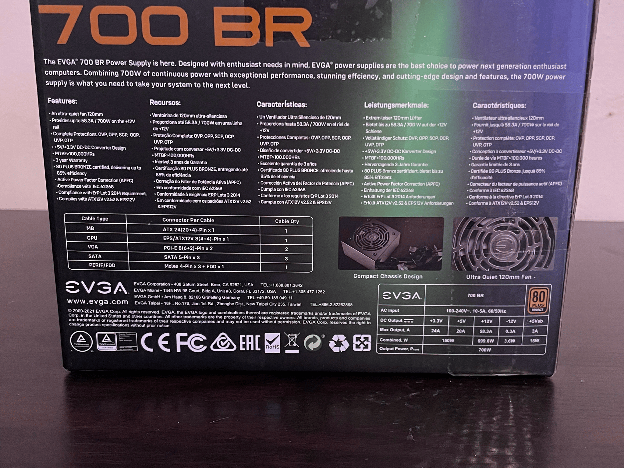 EVGA 700W 80+ Bronze ATX Power Supply