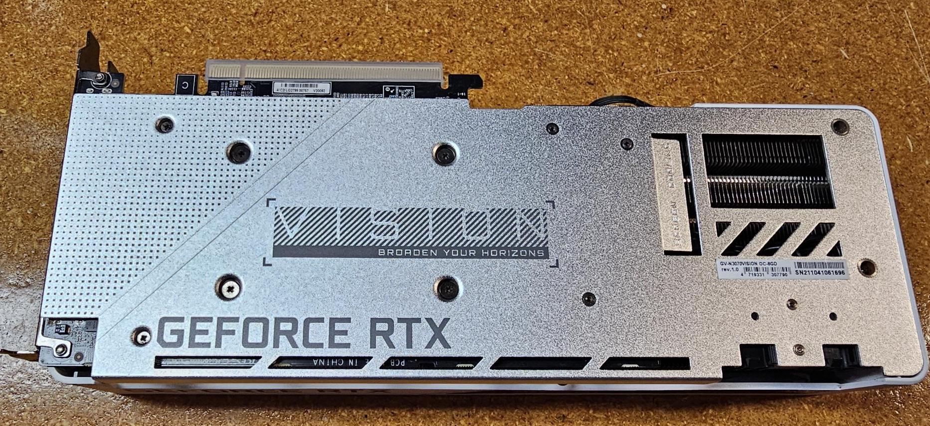 Gigabyte GeForce RTX™ 3070 VISION OC 8G