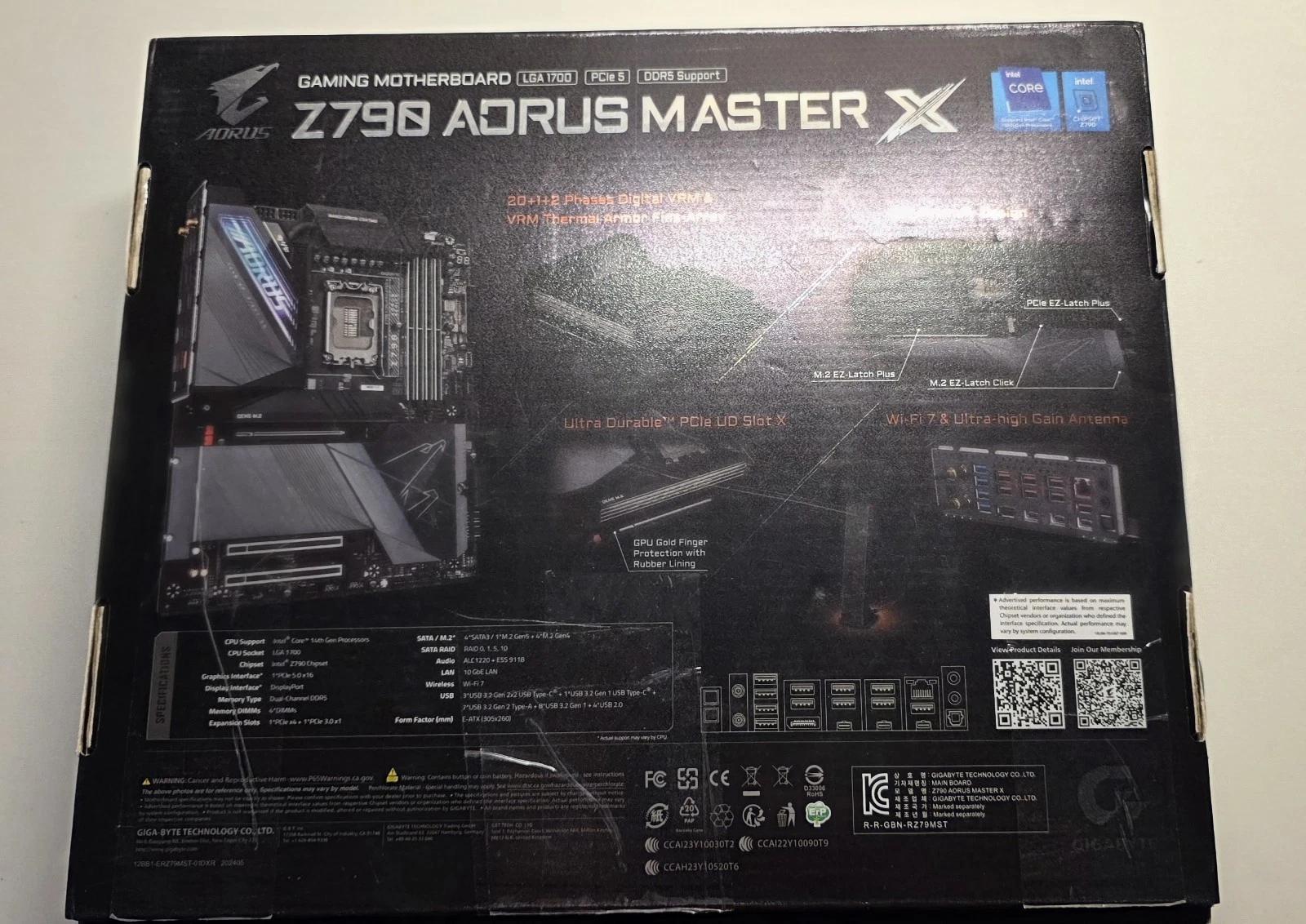 GIGABYTE Z790 AORUS MASTER X LGA 1700 | EATX Intel DDR5 Motherboard