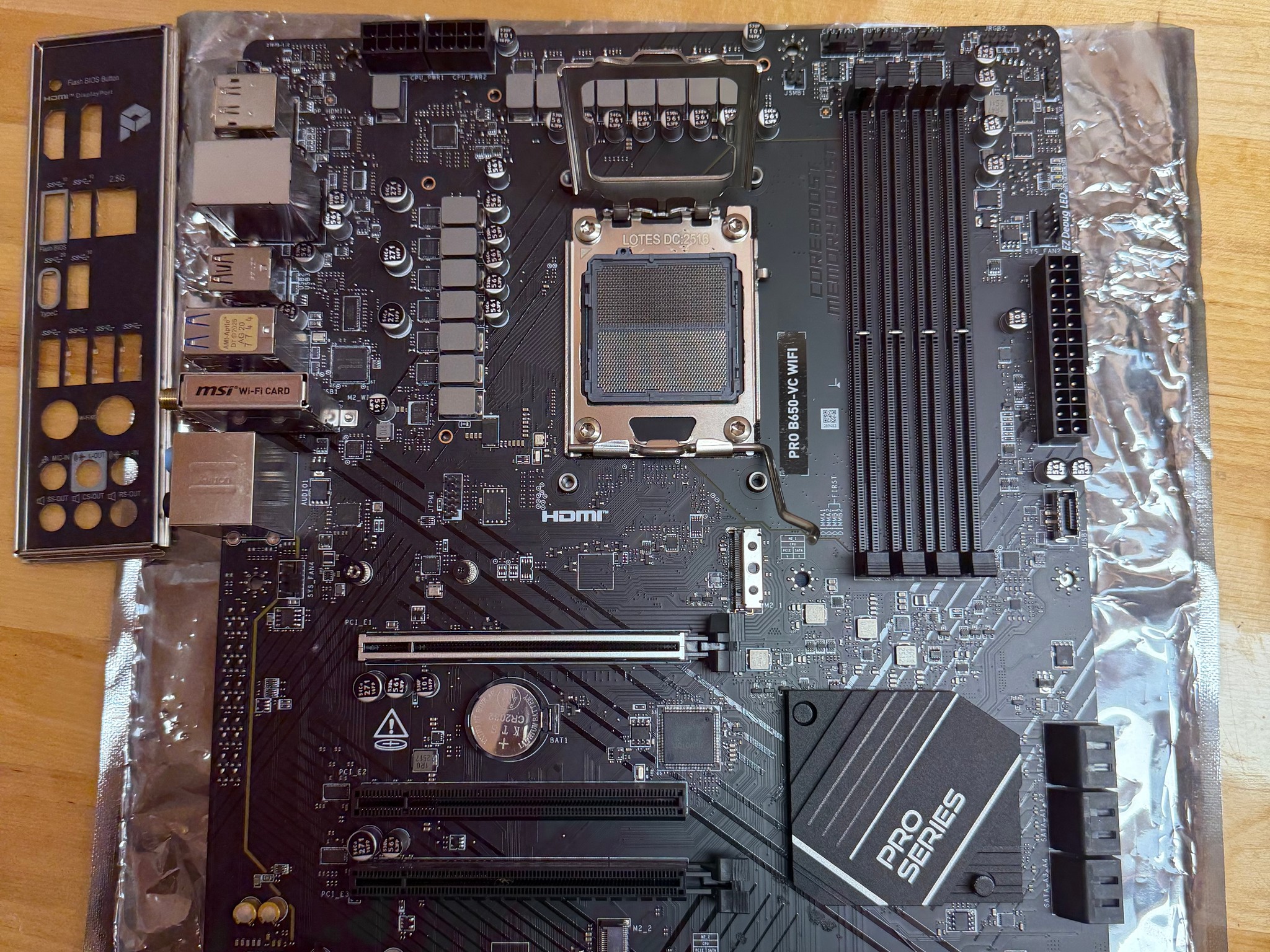 MSI PRO B650-VC WIFI AM5 Motherboard – Damaged Internal USB Header Pins