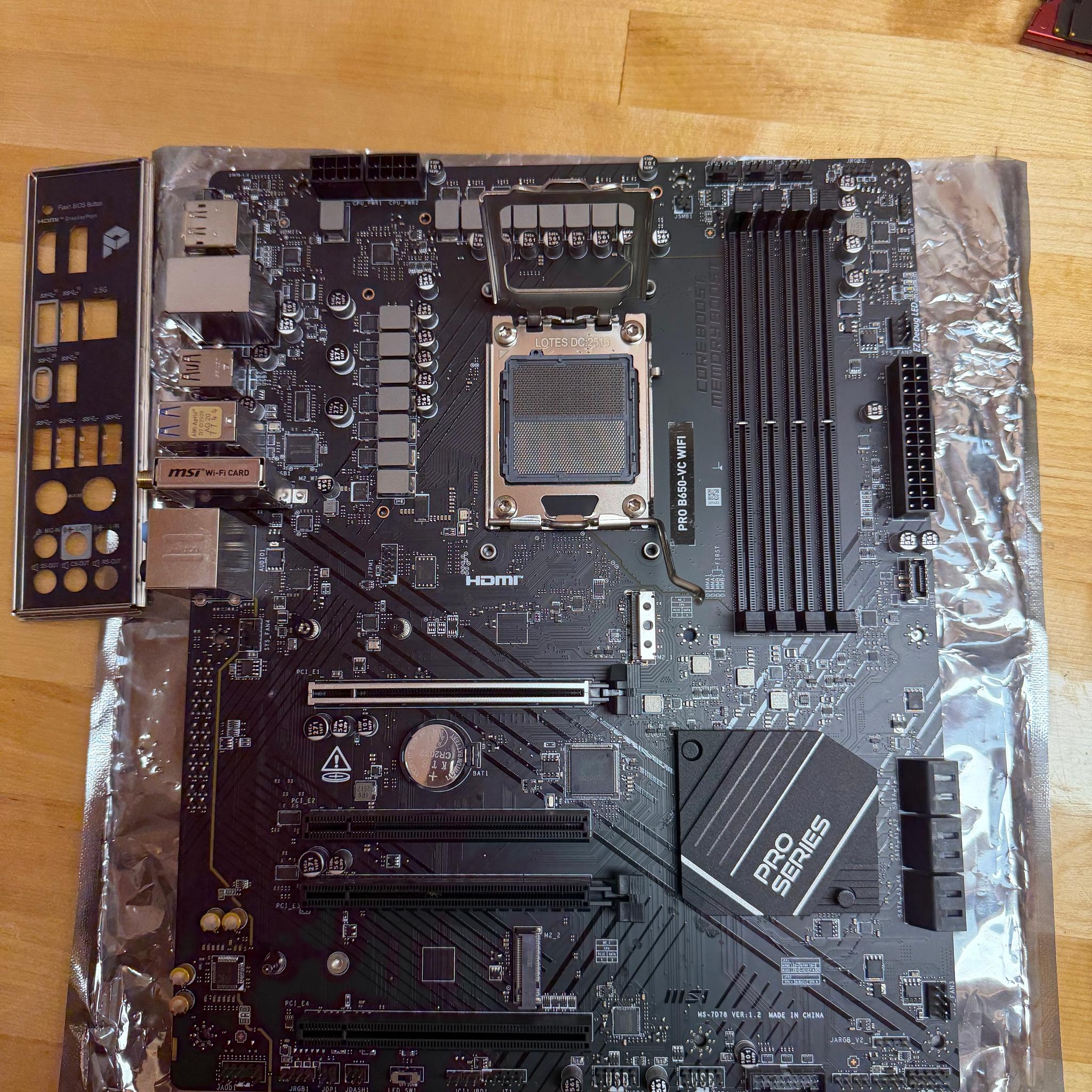 MSI PRO B650-VC WIFI AM5 Motherboard – Damaged Internal USB Header Pins