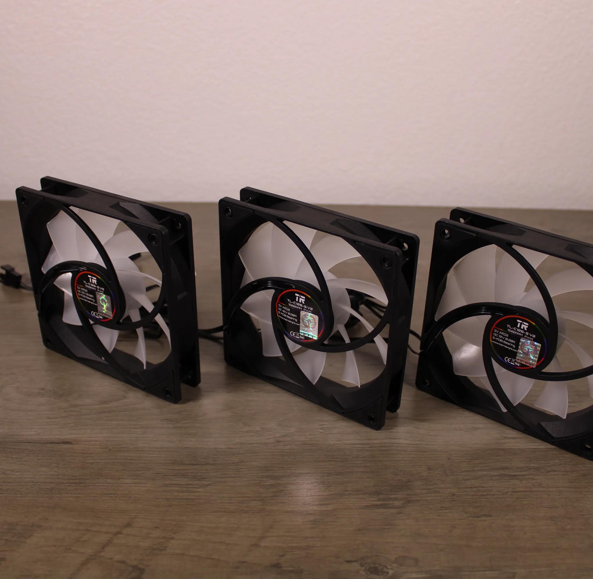 3 Thermaltake 120mm Case Fans| PWM ARGB Fans with S-FDB Bearings | BRAND NEW