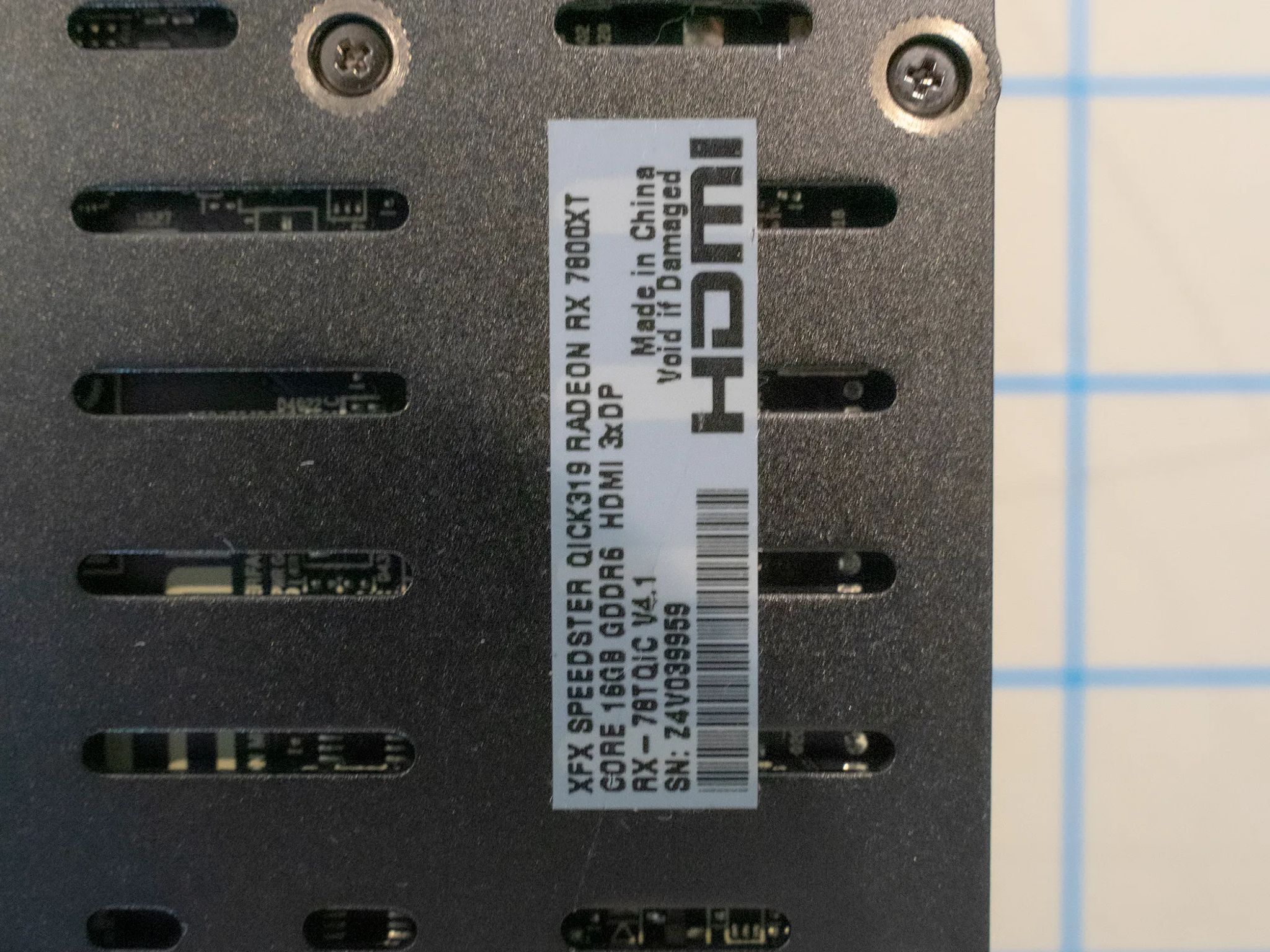 USED LIKE NEW - XFX Speedster Merc 319 AMD Radeon 7800XT 16GB