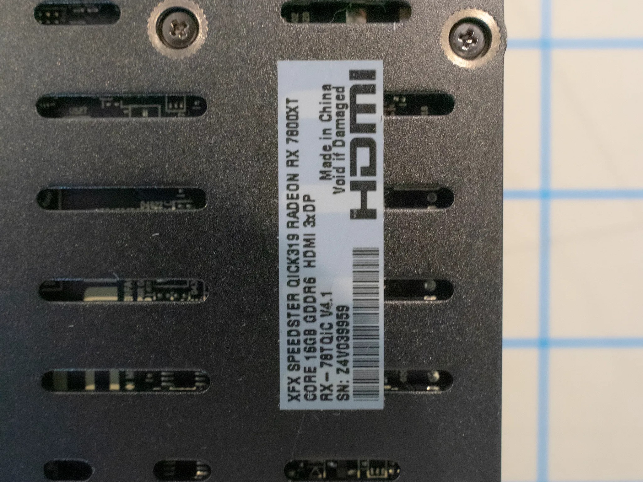 USED LIKE NEW - XFX Speedster Merc 319 AMD Radeon 7800XT 16GB