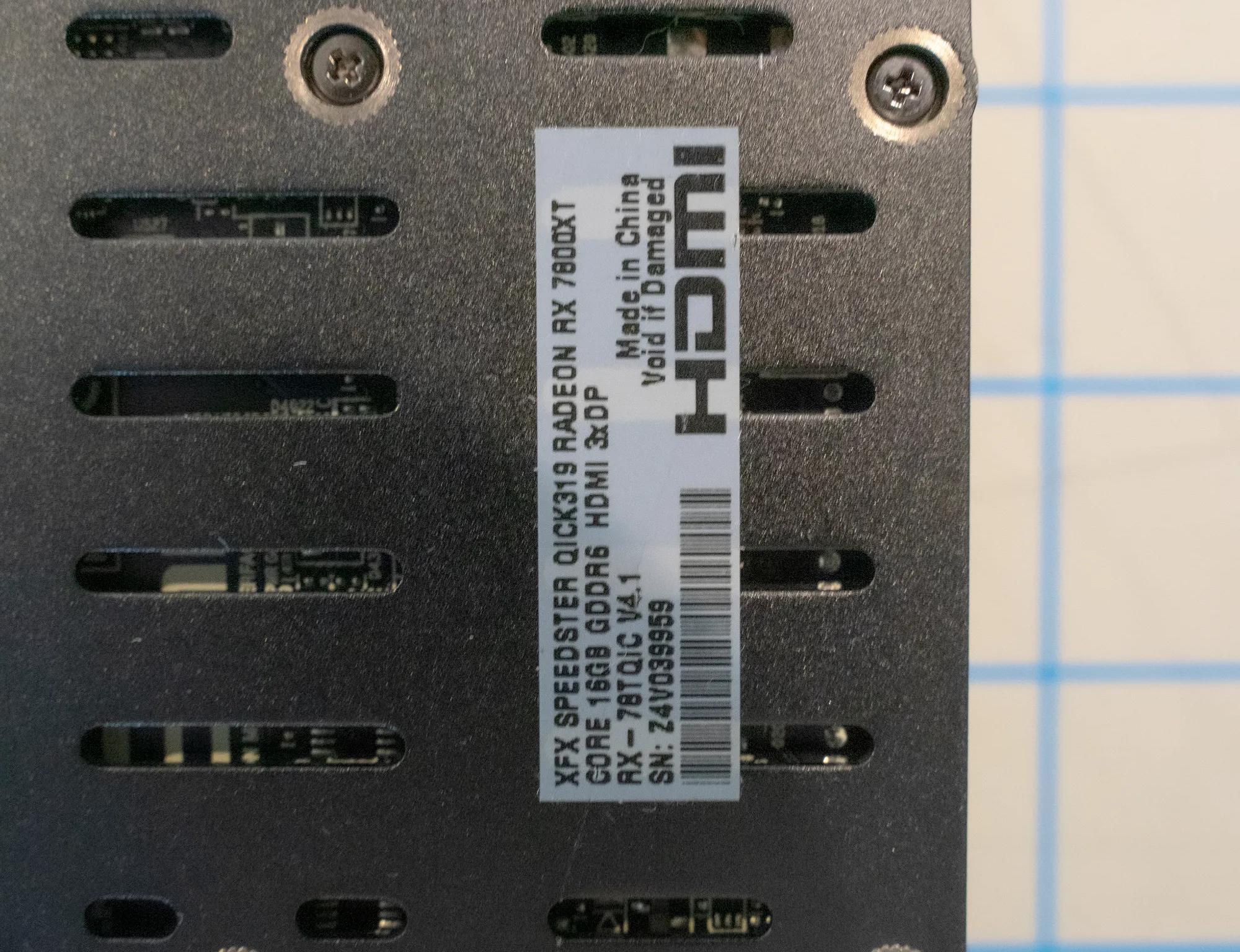 USED LIKE NEW - XFX Speedster Merc 319 AMD Radeon 7800XT 16GB