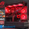 🔴Red Rage ROG🔴Ryzen 7 5800XT | RX 7700 XT | 16GB DDR4 | 1TB SSD | WiFi!