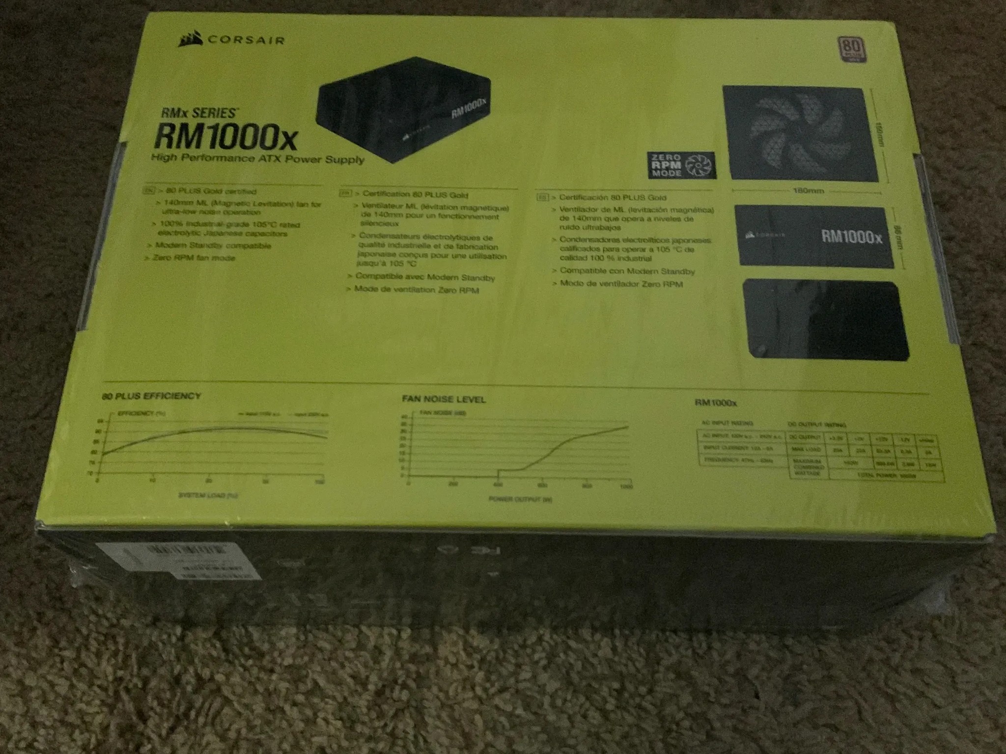 NEW Corsair RMx 1000 W 80+ Gold Certified Fully Modular ATX Power Supply