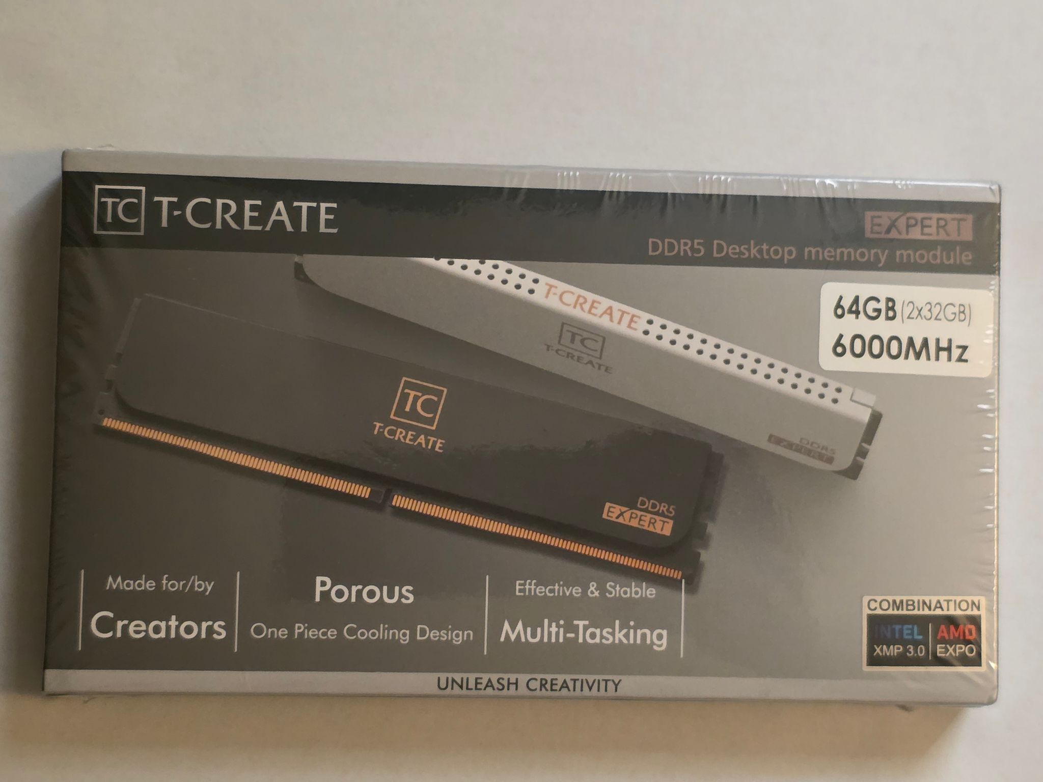 TEAMGROUP T-Create Expert 64GB (2 x 32GB) DDR5 6000MHz CL38-46-46-84 White Brand New Sealed