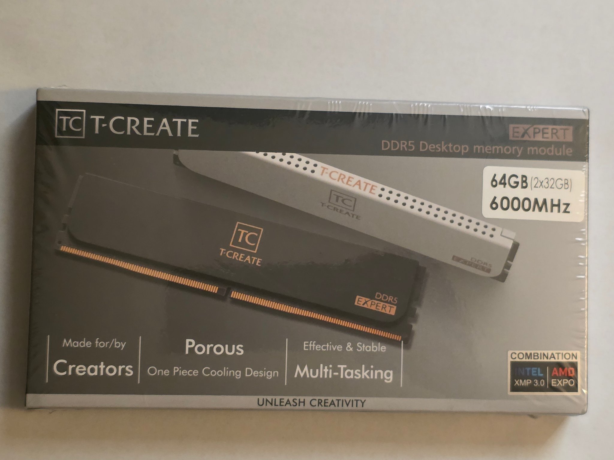 TEAMGROUP T-Create Expert 64GB (2 x 32GB) DDR5 6000MHz CL38-46-46-84 White Brand New Sealed