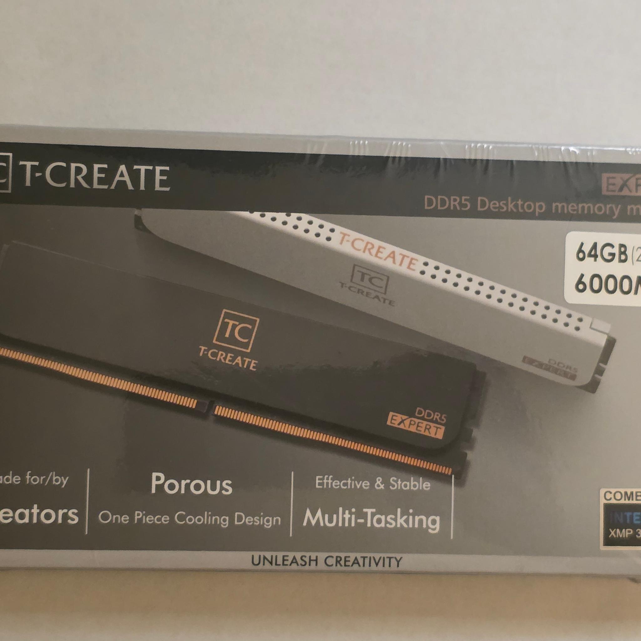 TEAMGROUP T-Create Expert 64GB (2 x 32GB) DDR5 6000MHz CL38-46-46-84 White Brand New Sealed