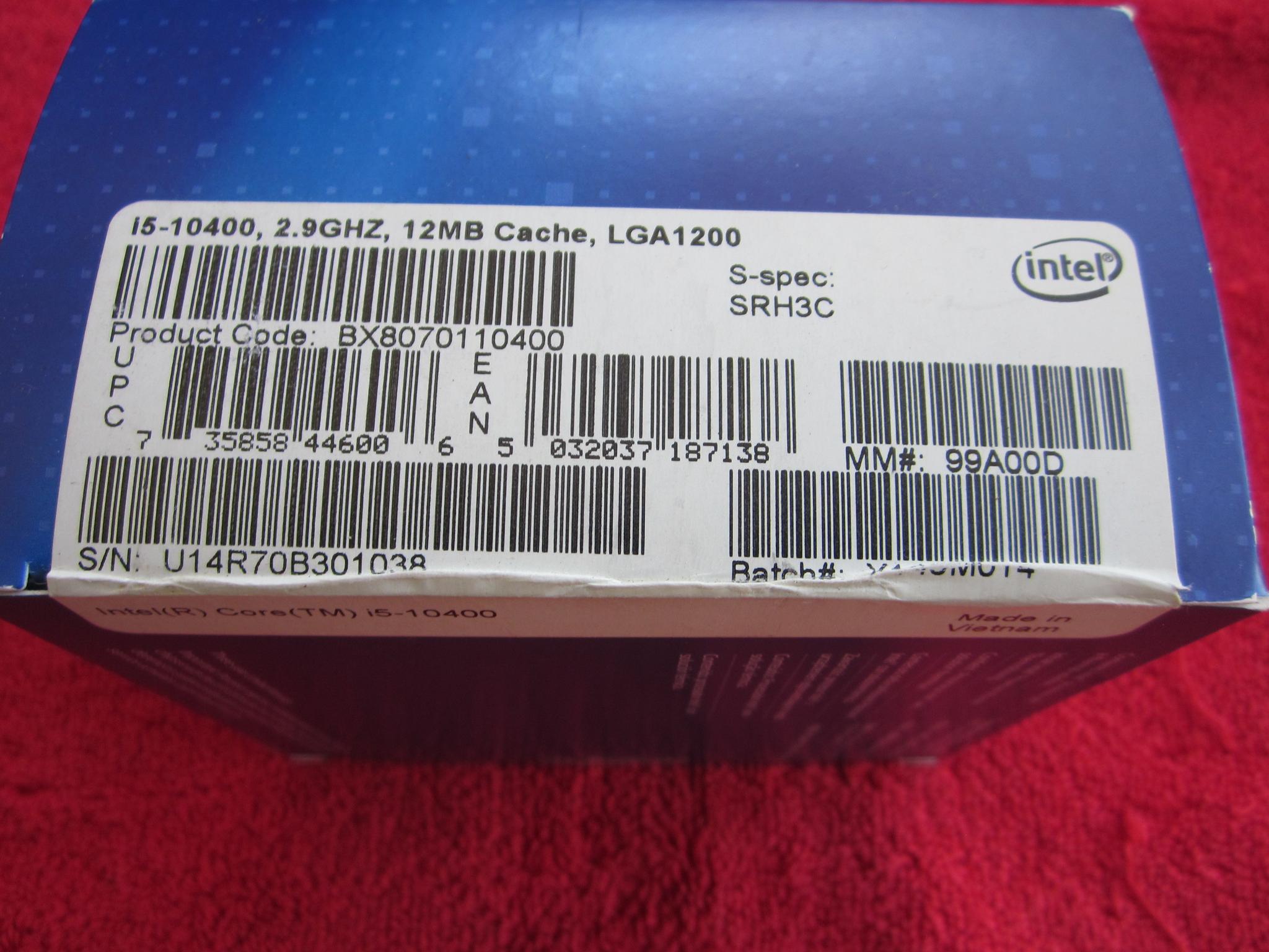 NEW SEALED! Intel Core i5-10400F 6-Core Comet Lake Processor LGA 1200