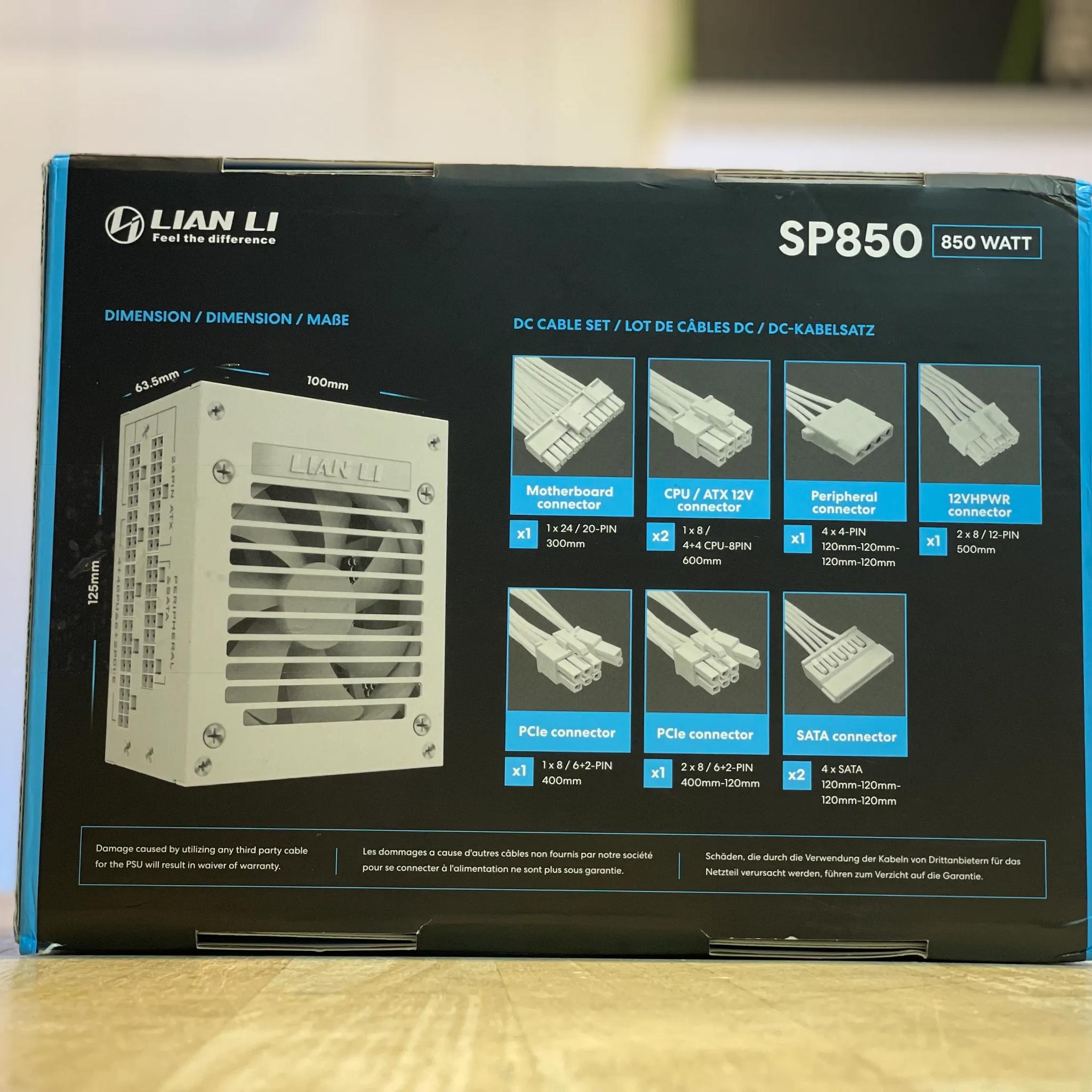 Brand New! Lian Li SP850 80+ Gold SFX White PSU
