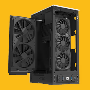 CASE + PSU! HYTE REVOLT 3 Small Form Factor ITX Case with 700W 80+ Gold SFX Power Supply, Whit