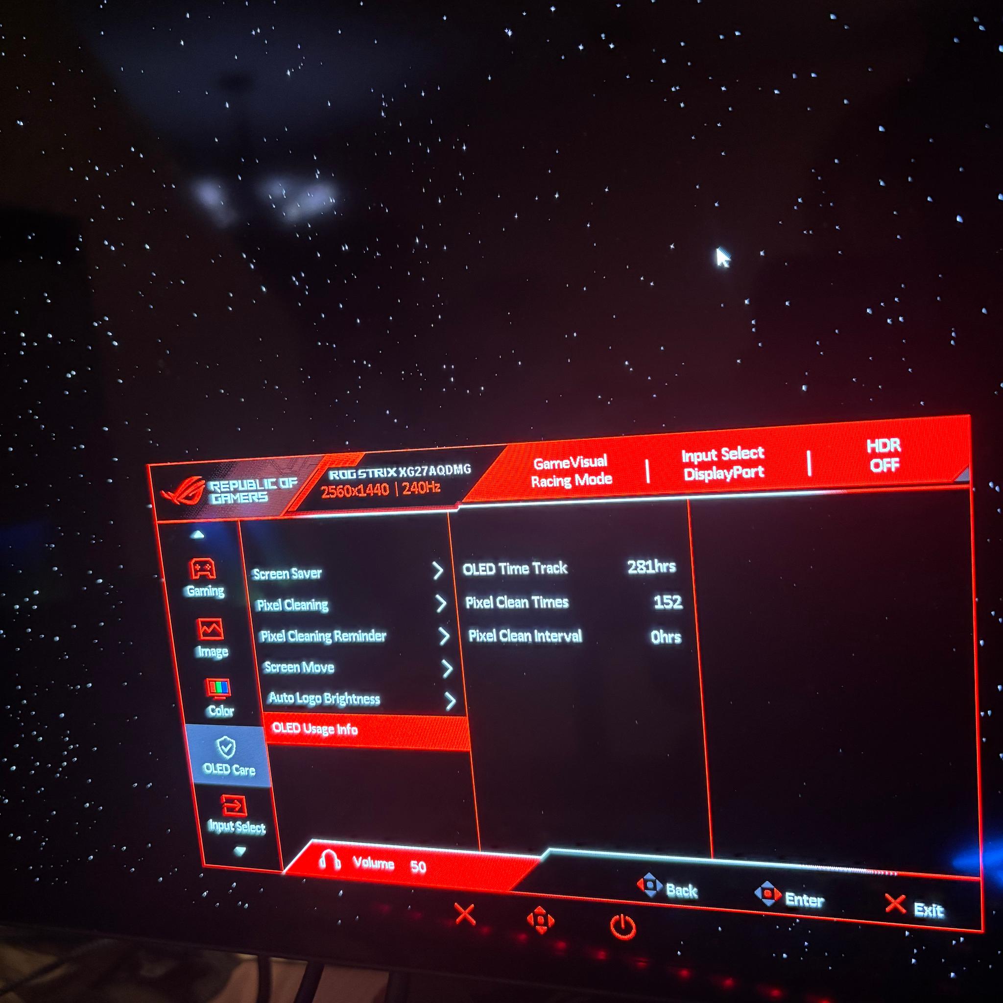 ASUS ROG WOLED XG27AQDMG BARELY USED LIKE NEW