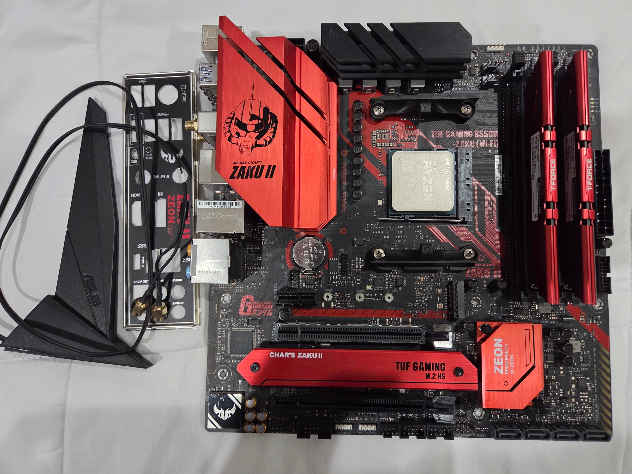 AMD 5800X CPU, Asus B550M Zaku II Motherboard, 32GB (2x16GB) of 3200MHz Ram Bundle