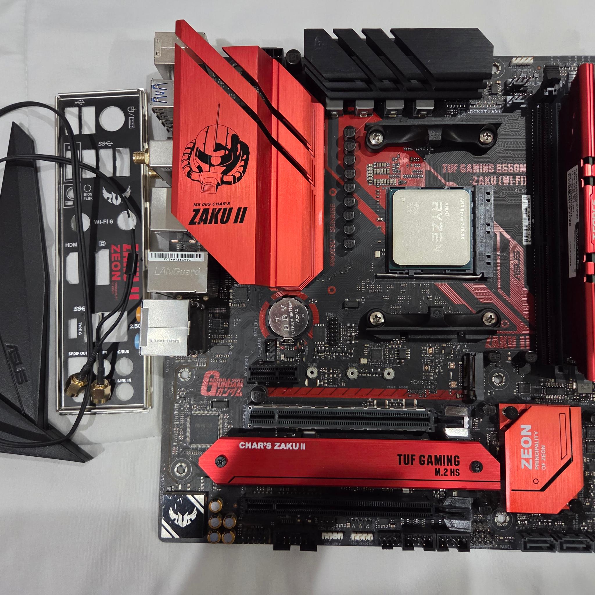 AMD 5800X CPU, Asus B550M Zaku II Motherboard, 32GB (2x16GB) of 3200MHz Ram Bundle