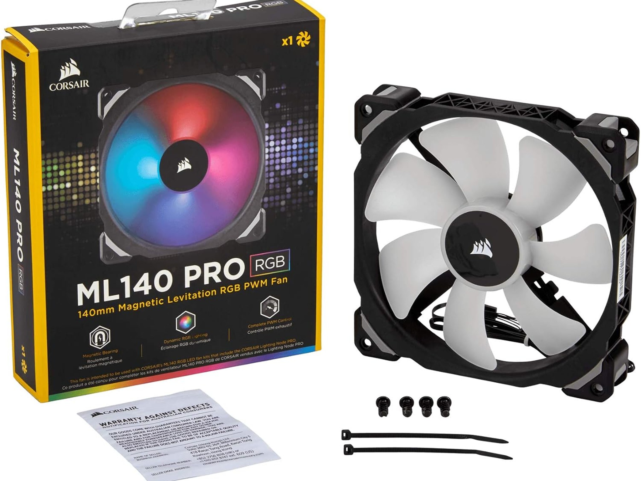 Corsair ML140 140mm Premium Magnetic Levitation Fan - Single Pack