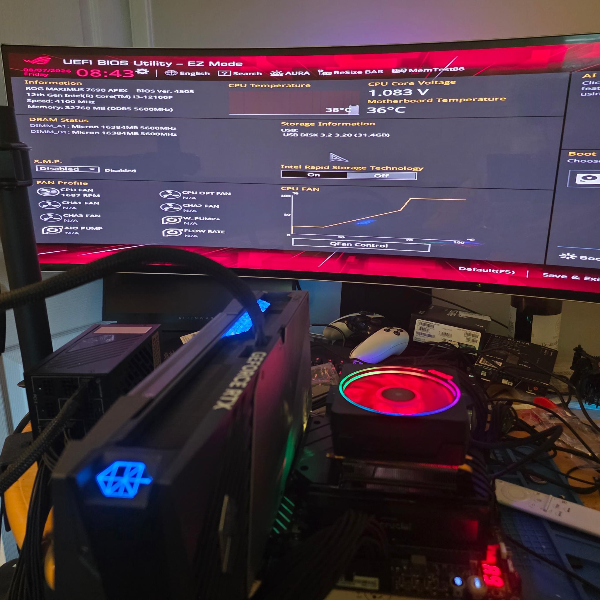 Rog maximus z690 apex (bios updated)
