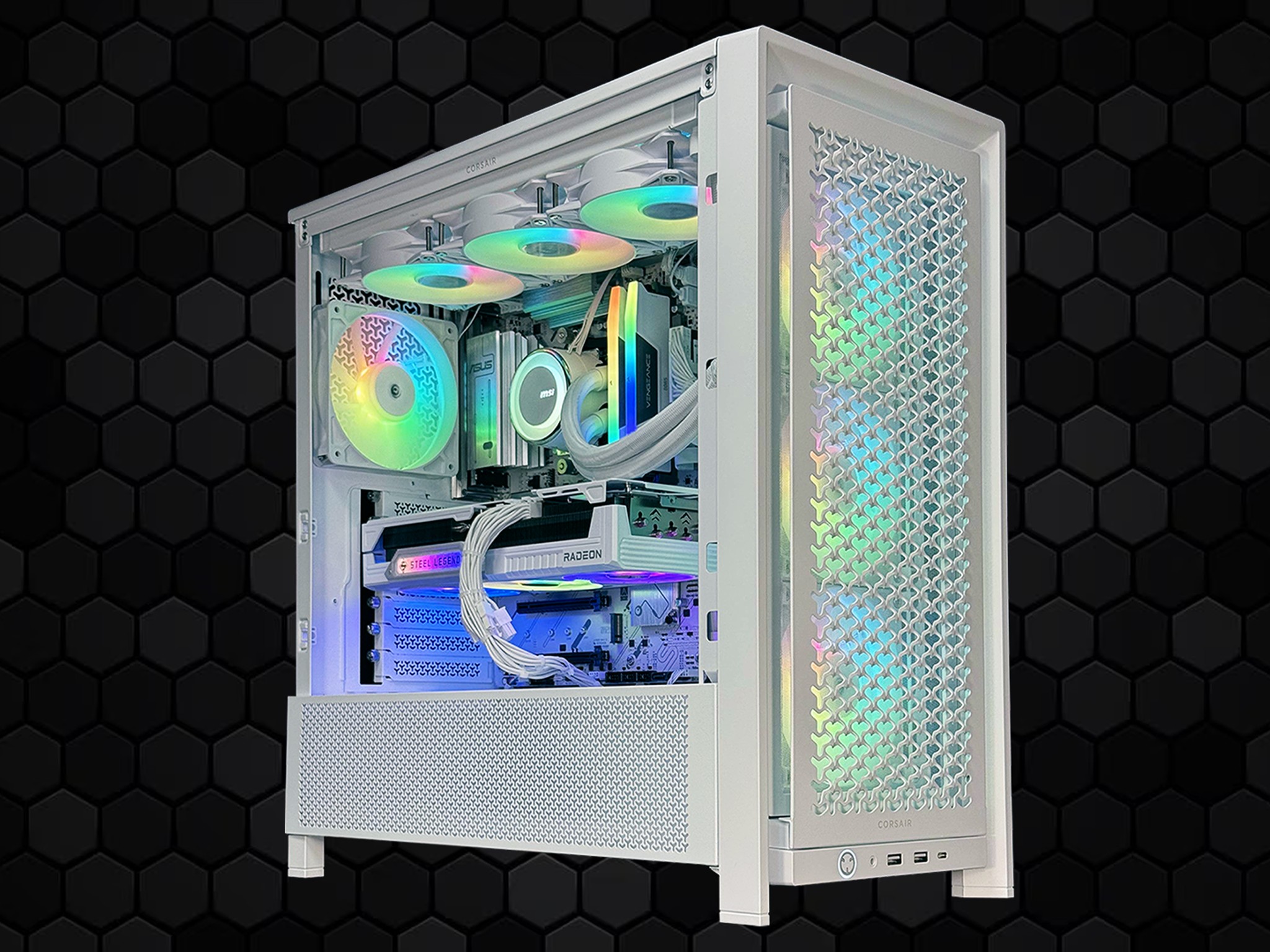 Ryzen 7 9800X3D | RX 9070 XT | 32GB DDR5 (6000 MT/s) | 2TB SSD | 850W Gold PSU | Lumen Elite [White]