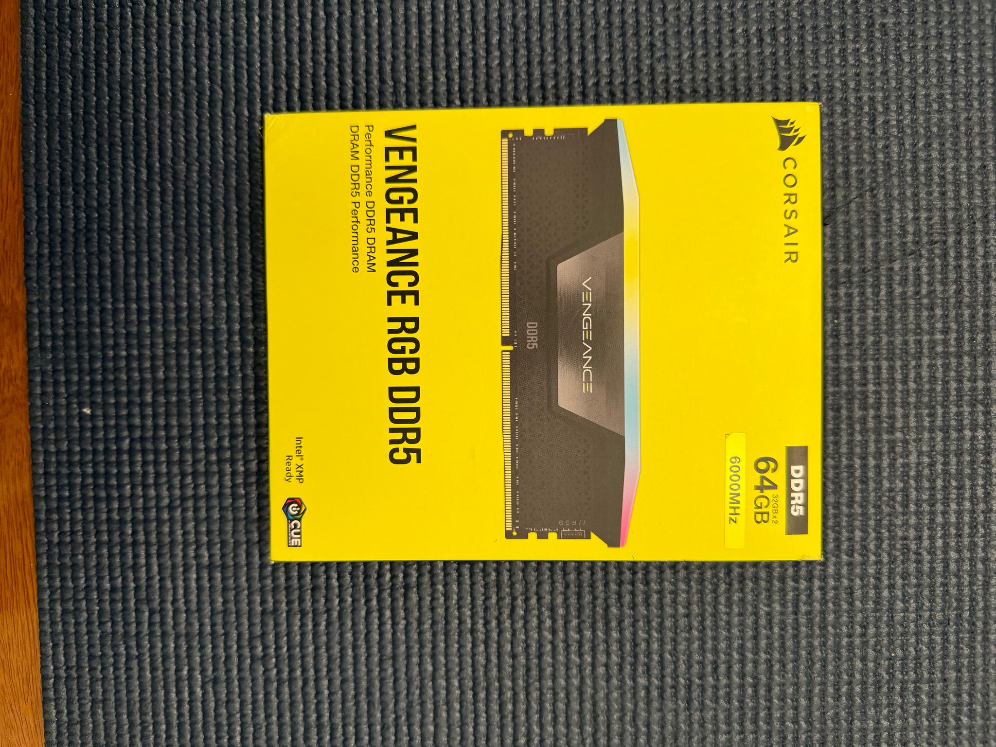 CORSAIR VENGEANCE RGB DDR5 RAM 64GB (2x32GB) 6000MHz CL30 Intel XMP iCUE Compatible Computer Memory