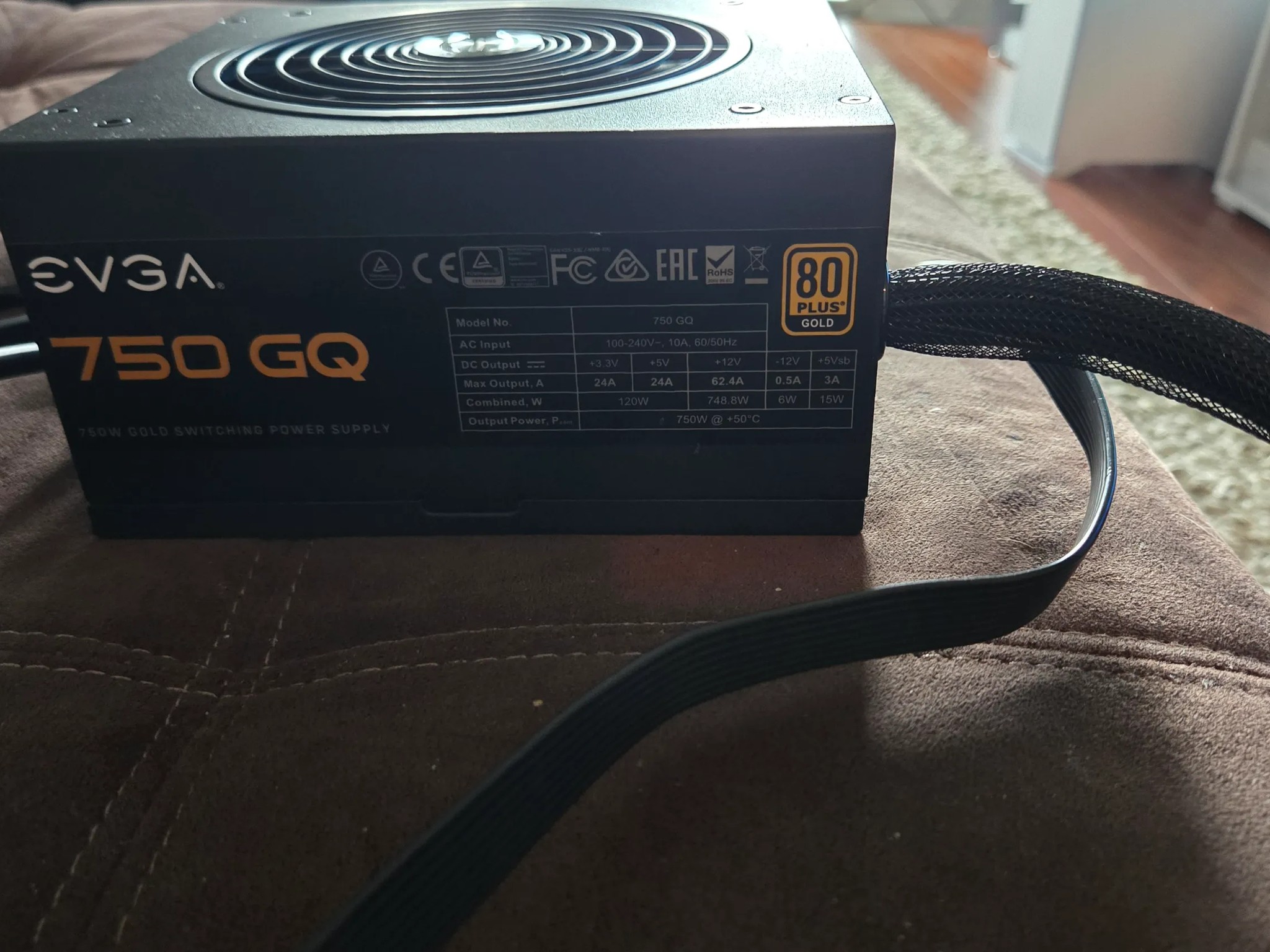 *READ DESCRIPTION* EVGA 750GQ *750W Gold+* Power Supply