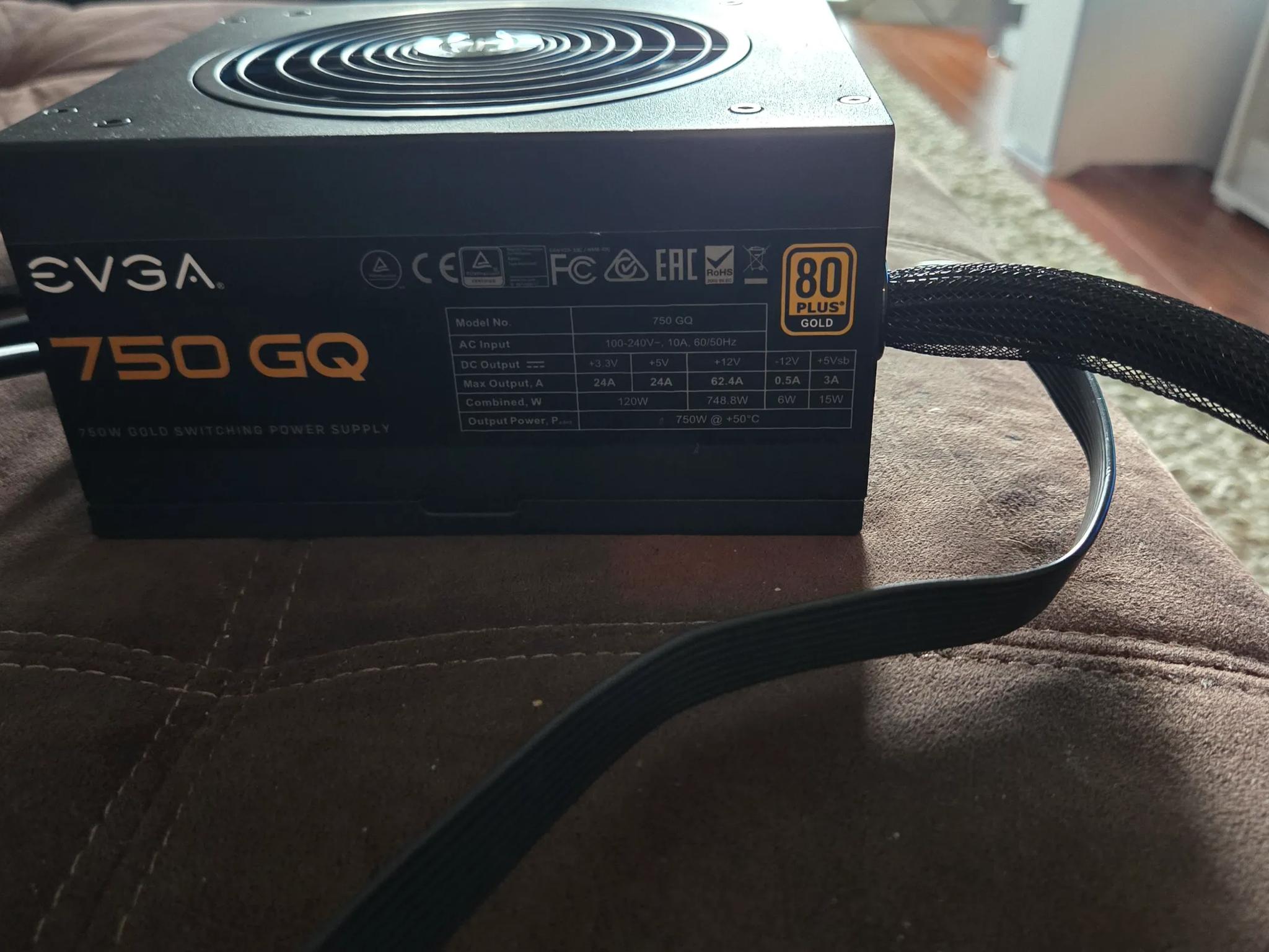 *READ DESCRIPTION* EVGA 750GQ *750W Gold+* Power Supply