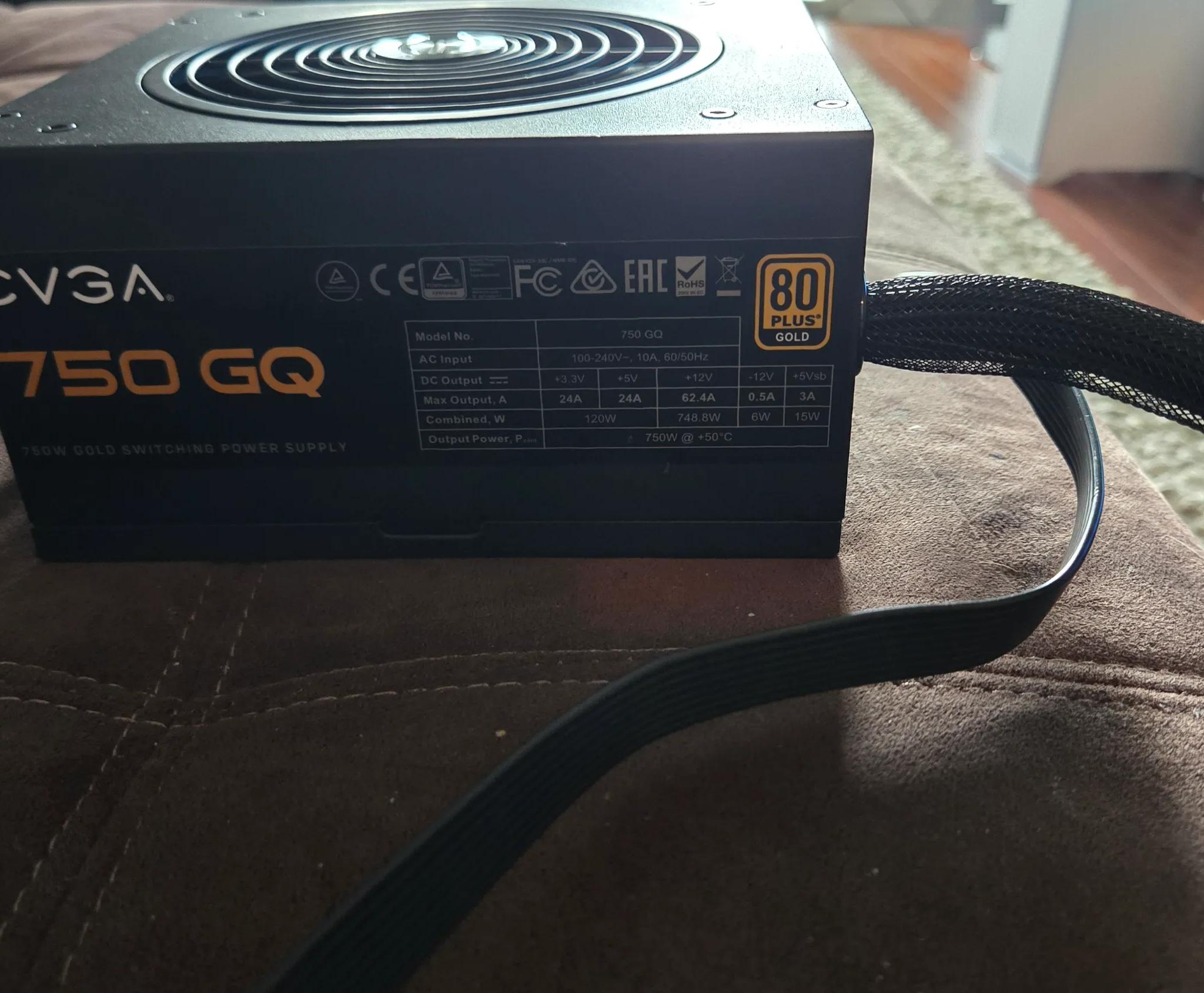 *READ DESCRIPTION* EVGA 750GQ *750W Gold+* Power Supply