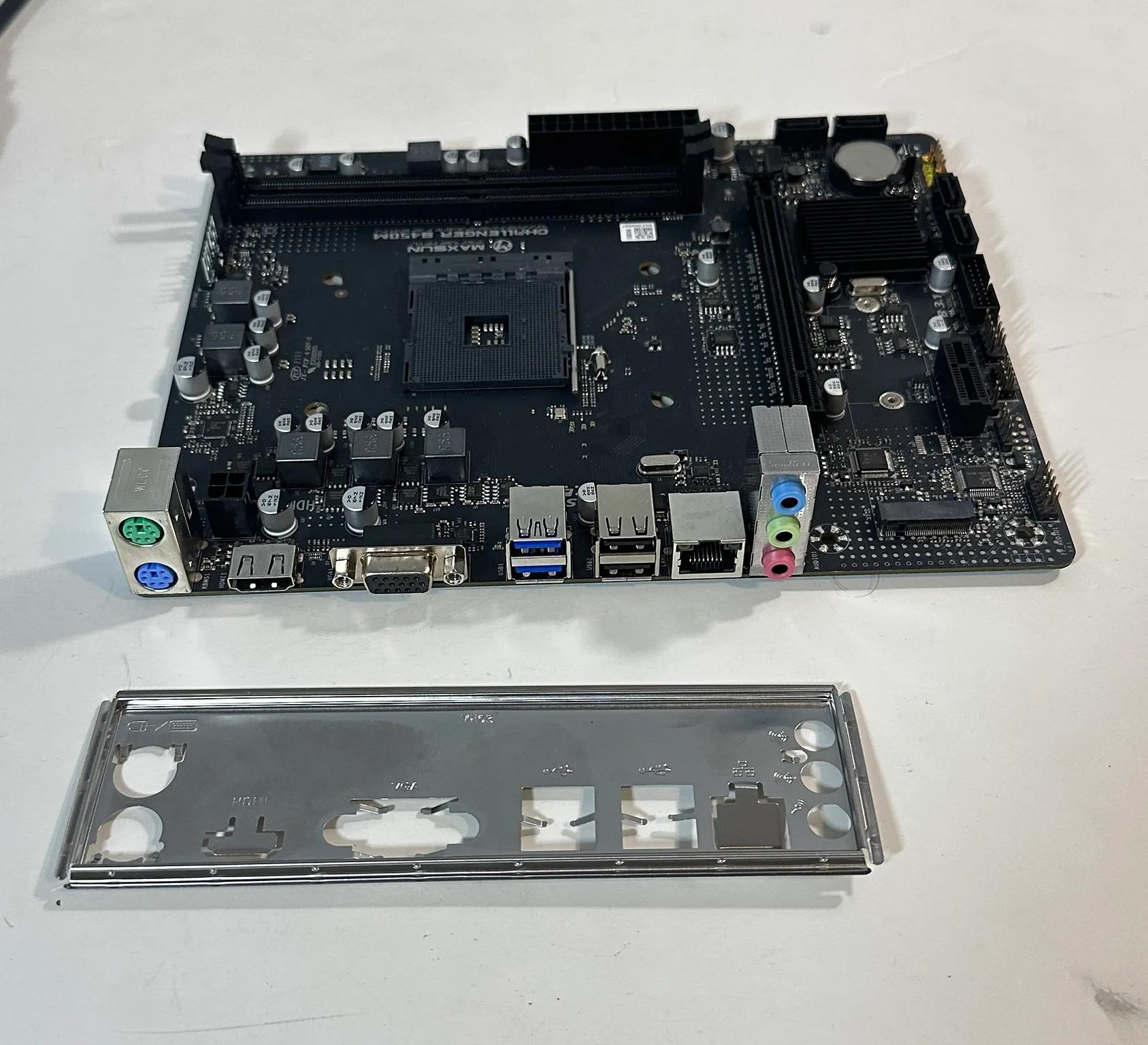 Maxsun Challenger B450M AM4 Micro ATX Motherboard W/ Box and Accessories