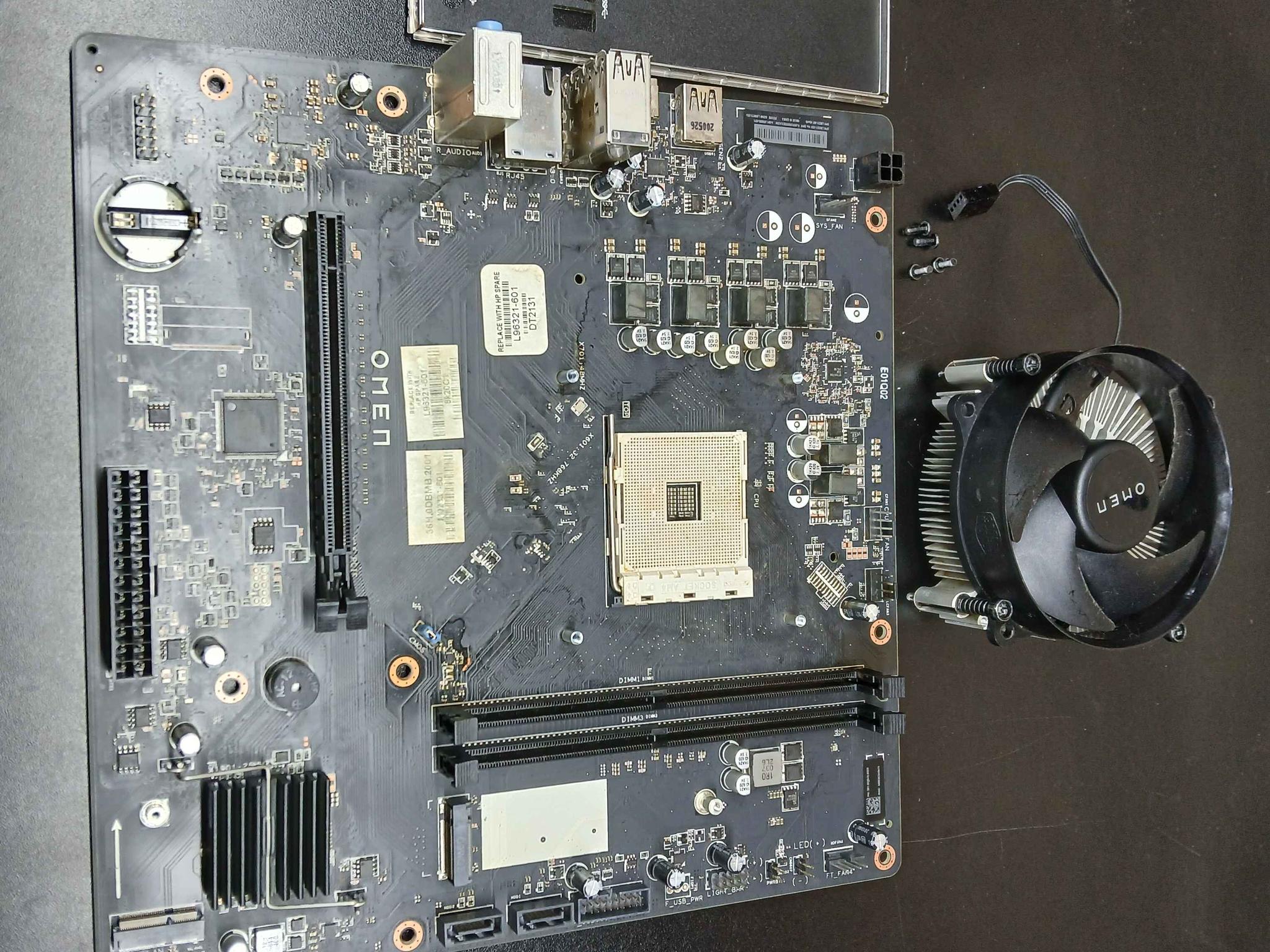 Broken HP Omen am4 m-atx motherboard & cpu cooler