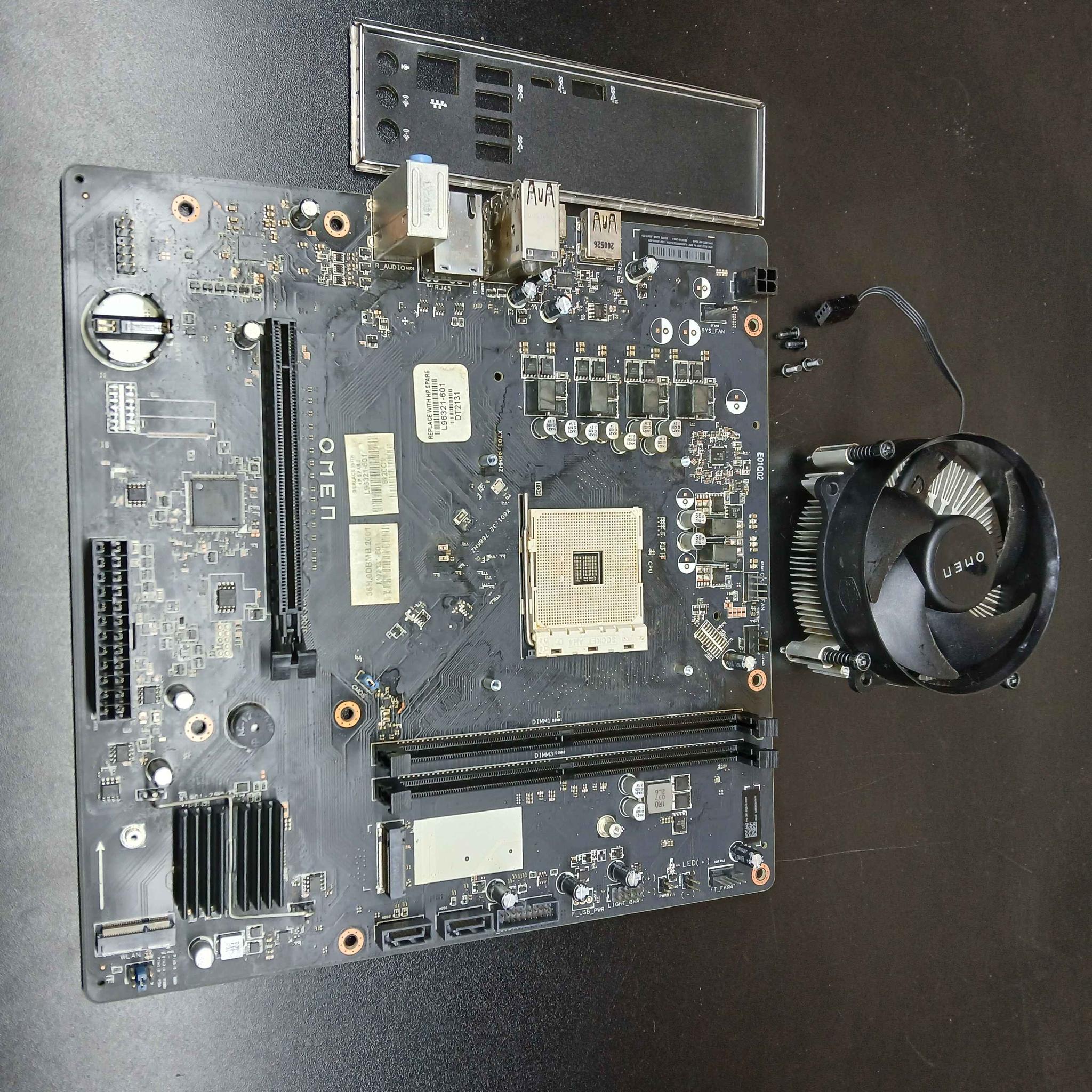 Broken HP Omen am4 m-atx motherboard & cpu cooler