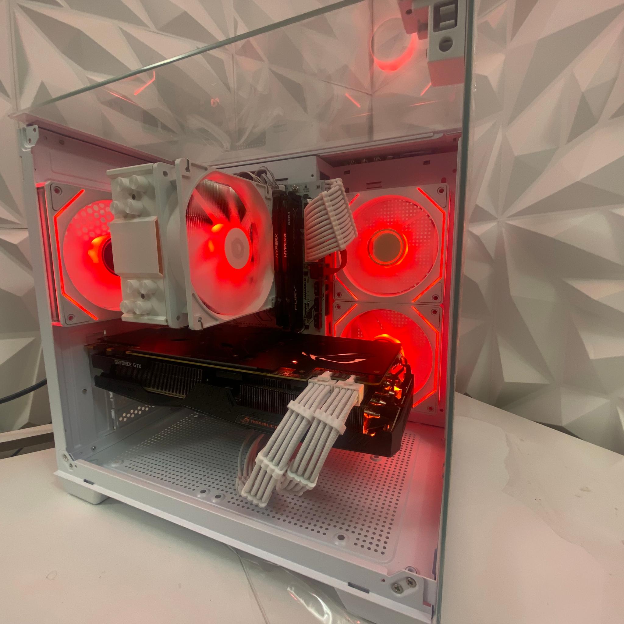 💘 💘 White Elite Build – Ryzen 7 2700 + GTX 1080 Ti 11GB | 1080p/1440p High FPS Ready