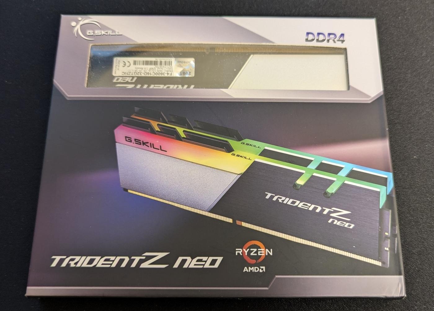 G.Skill TridentZ Neo 32GB(2x16GB)DDR4-3600 C16 Dual Channel Memory Kit - F4-3600C16D-32GTZNC
