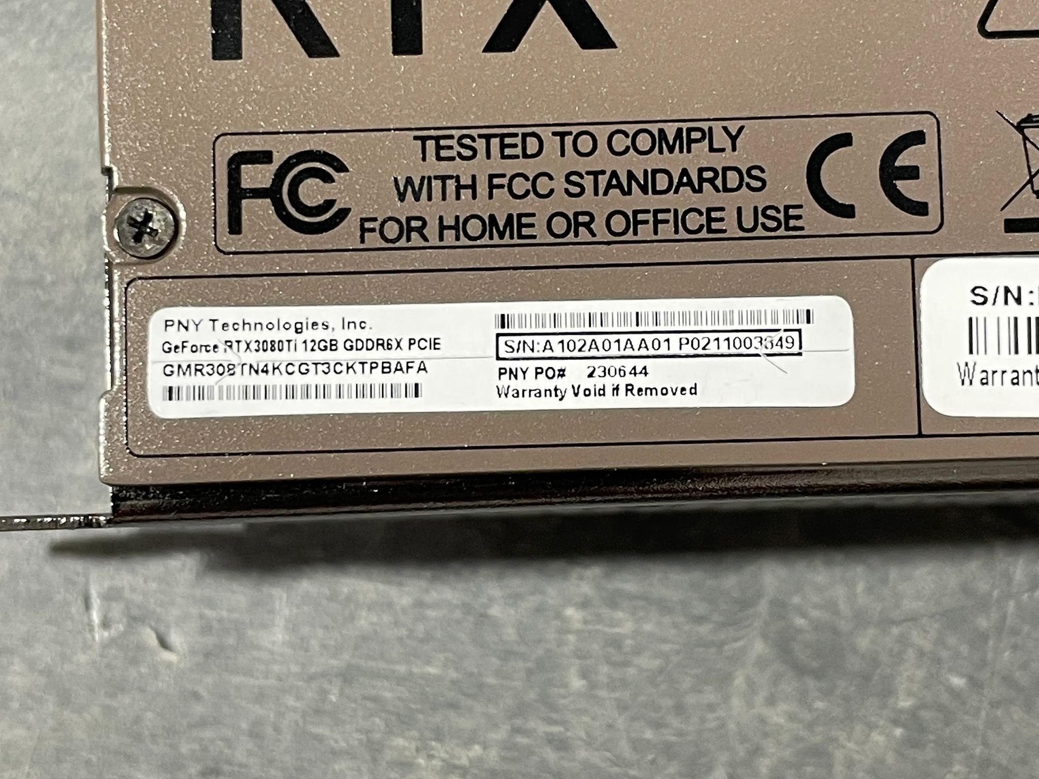 PNY RTX 3080Ti XLR8 12GB