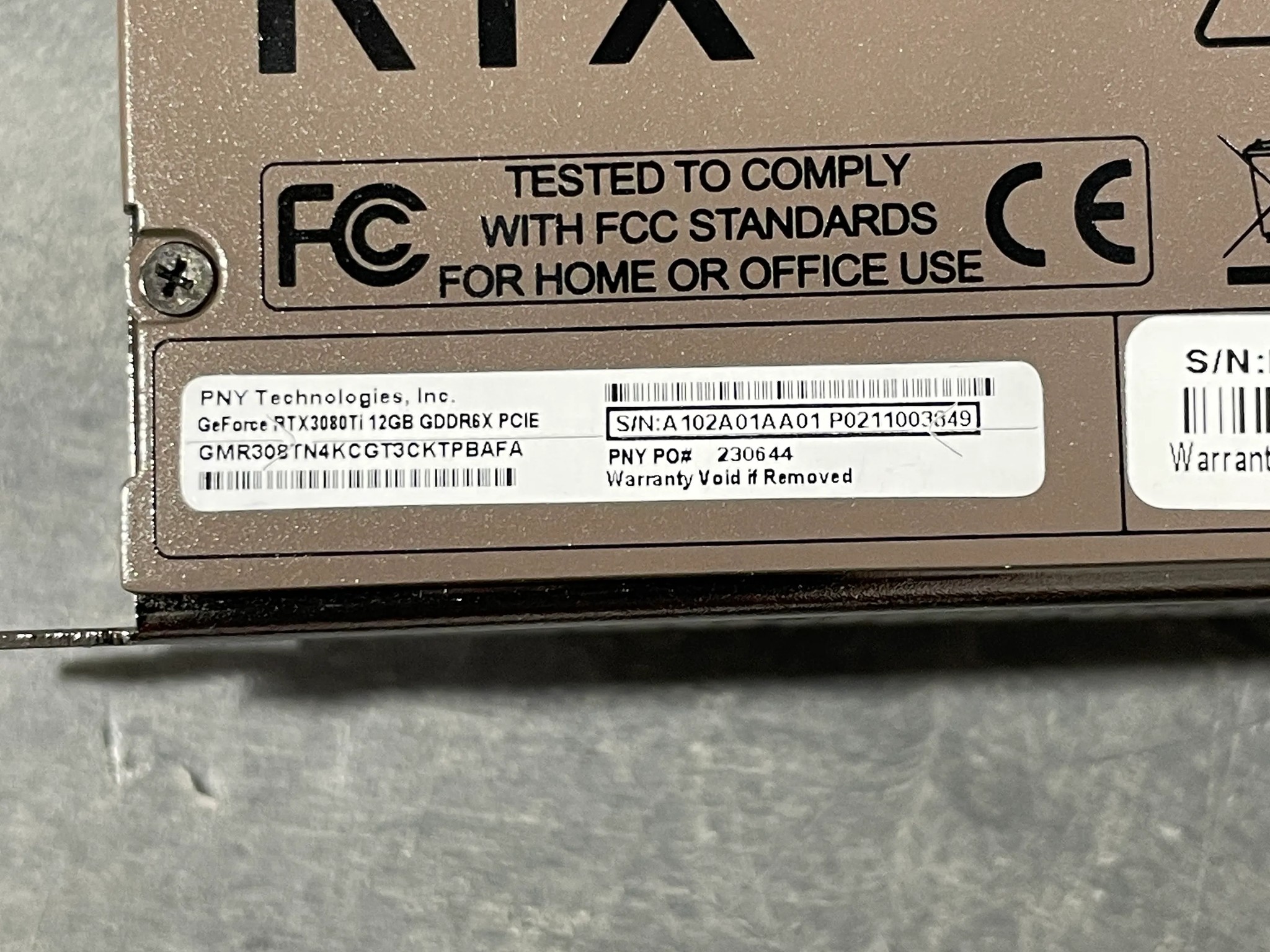 PNY RTX 3080Ti XLR8 12GB