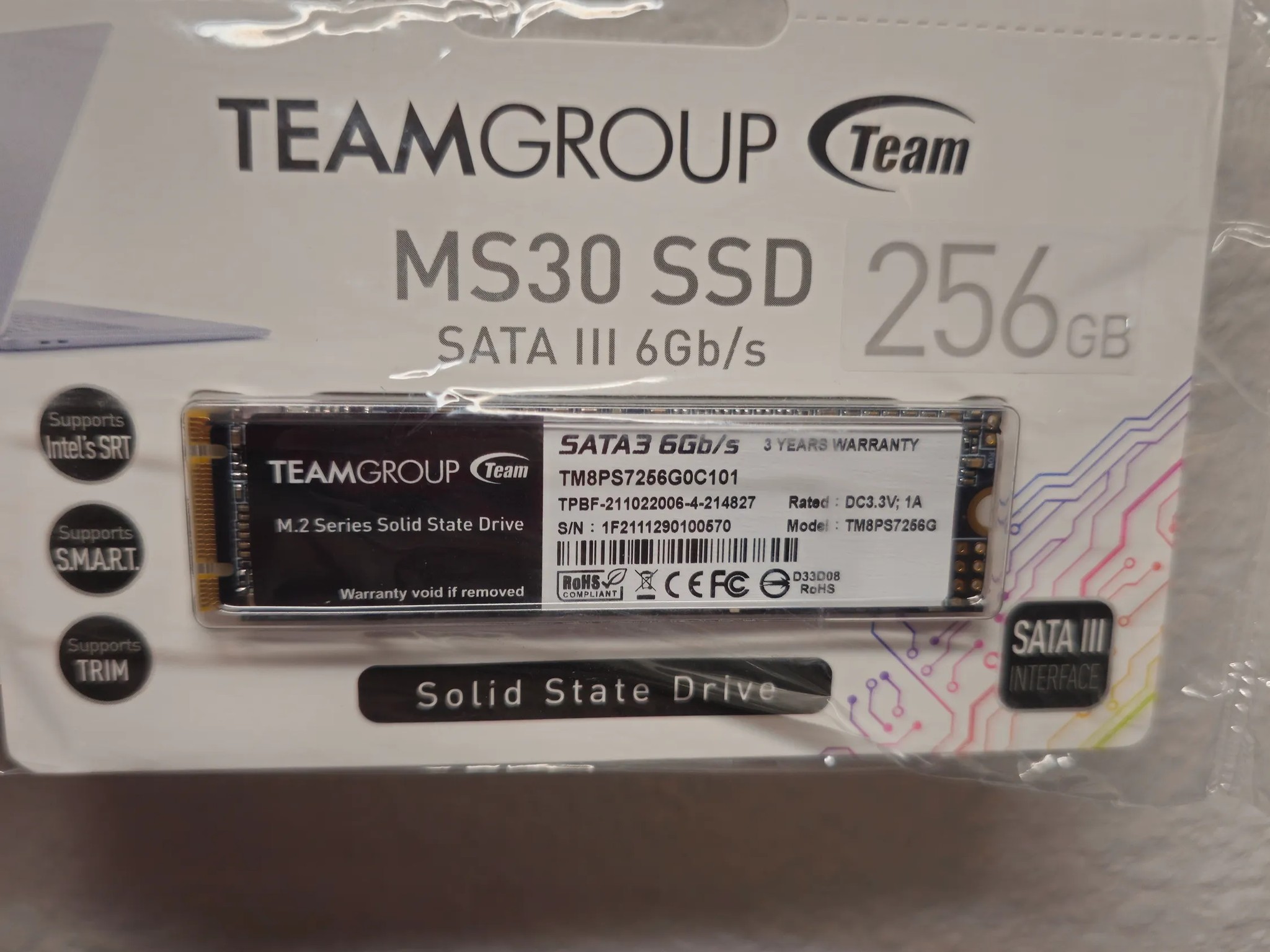 7x Teamgroup MS30 256GB M.2 SATA SSDs (NEW!)