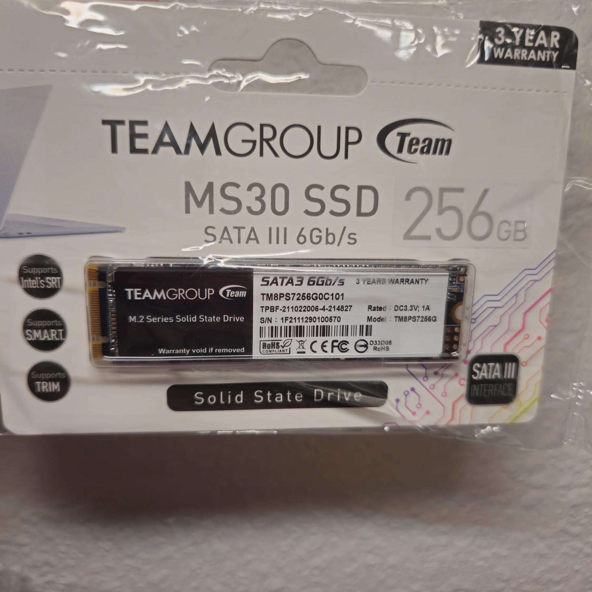 7x Teamgroup MS30 256GB M.2 SATA SSDs (NEW!)